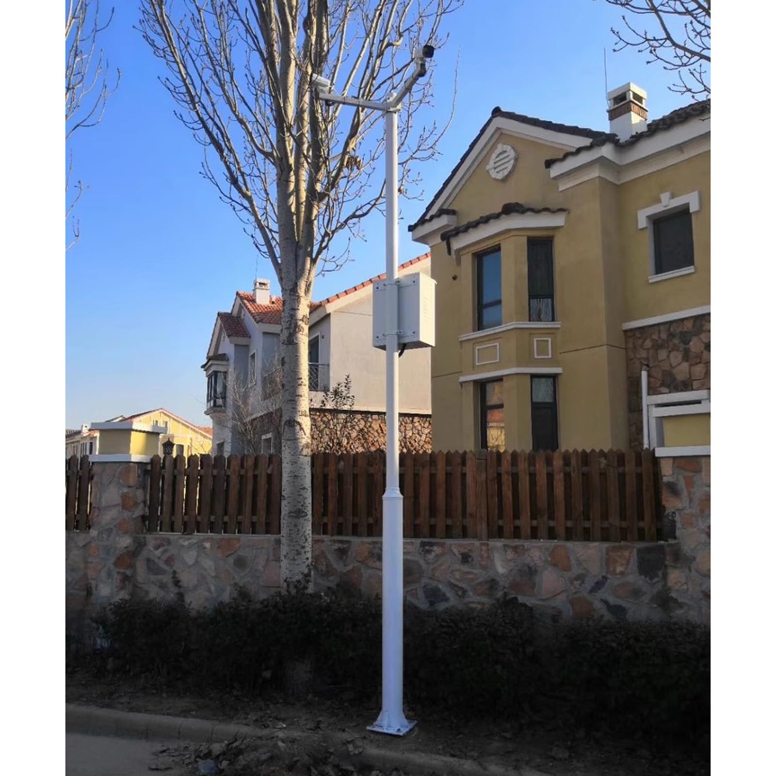 Palo per Telecamera di Sicurezza Palo per Telecamera di Sicurezza da Esterno, Palo Universale per telecamere di sorveglianza a Cupola/P-T-Z/C-C-T-V, per ristoranti/Banche/Bar(13ft/400cm)