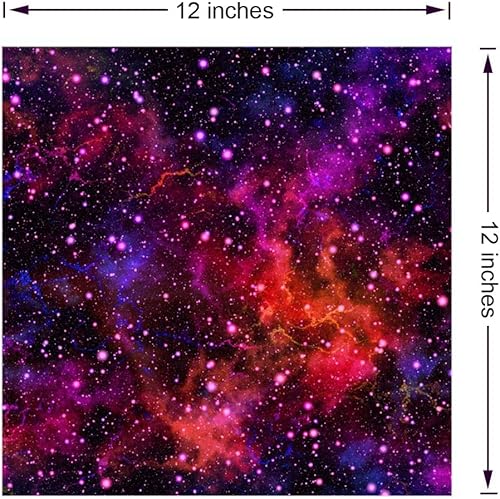 Miniatura 3 de VVEEWUU Vinilo adhesivo con estampado de galaxia, 5 hojas, vinilo permanente para manualidades, 12 x 12 pulgadas, vinilo con parte trasera adhesiva