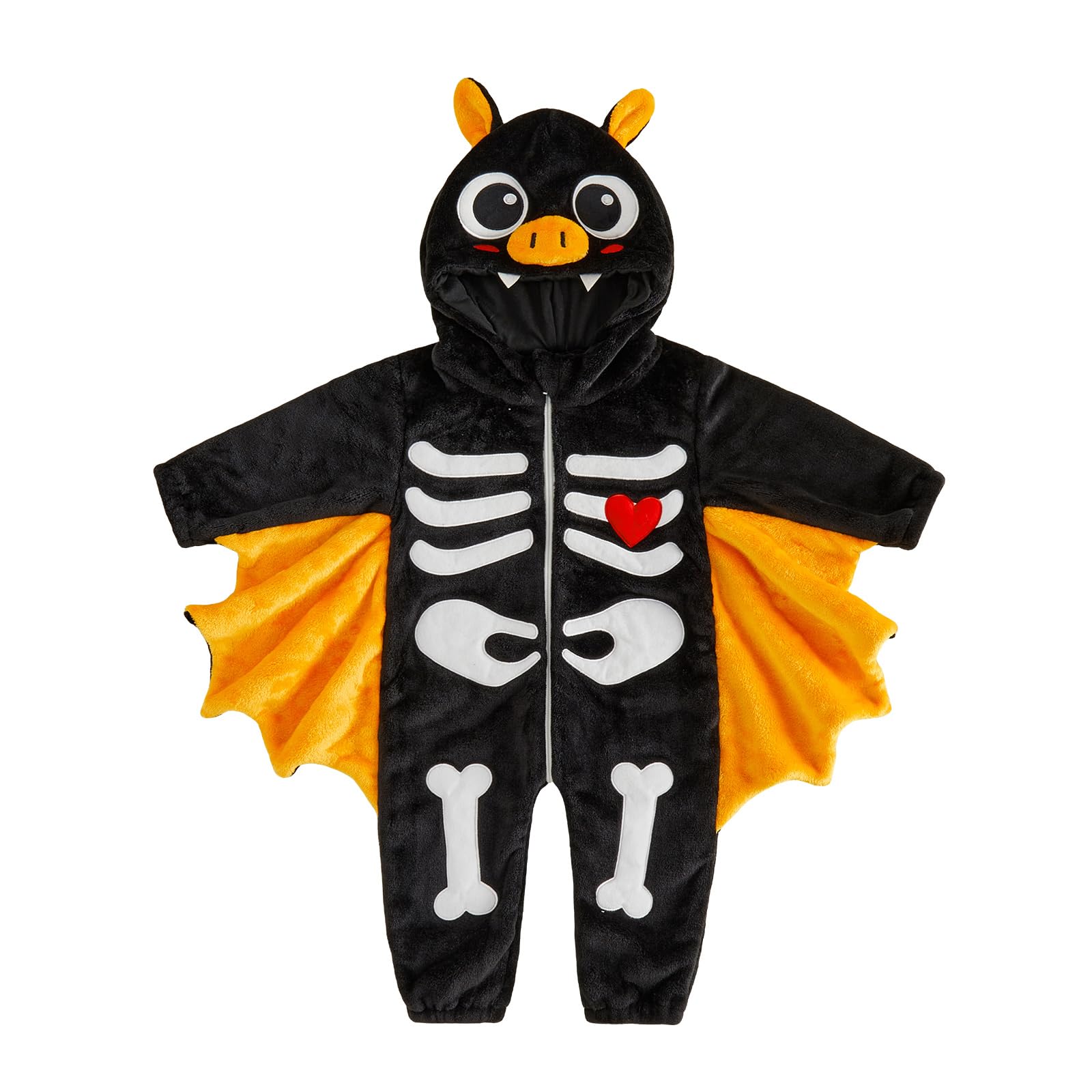 MoKid Ssdwer Newborn Baby Girl Boy Animal Romper Halloween Costume Fuzzy Warm Fall Winter Fleece Snowsuit Bodysuit Clothes (F Orange, 4-5T)