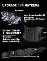 Vista 2 de BVVU Cinturones de levantamiento de pesas para hombres, cinturón de gimnasio de bloqueo rápido para entrenamiento lumbar, entrenamiento cruzado