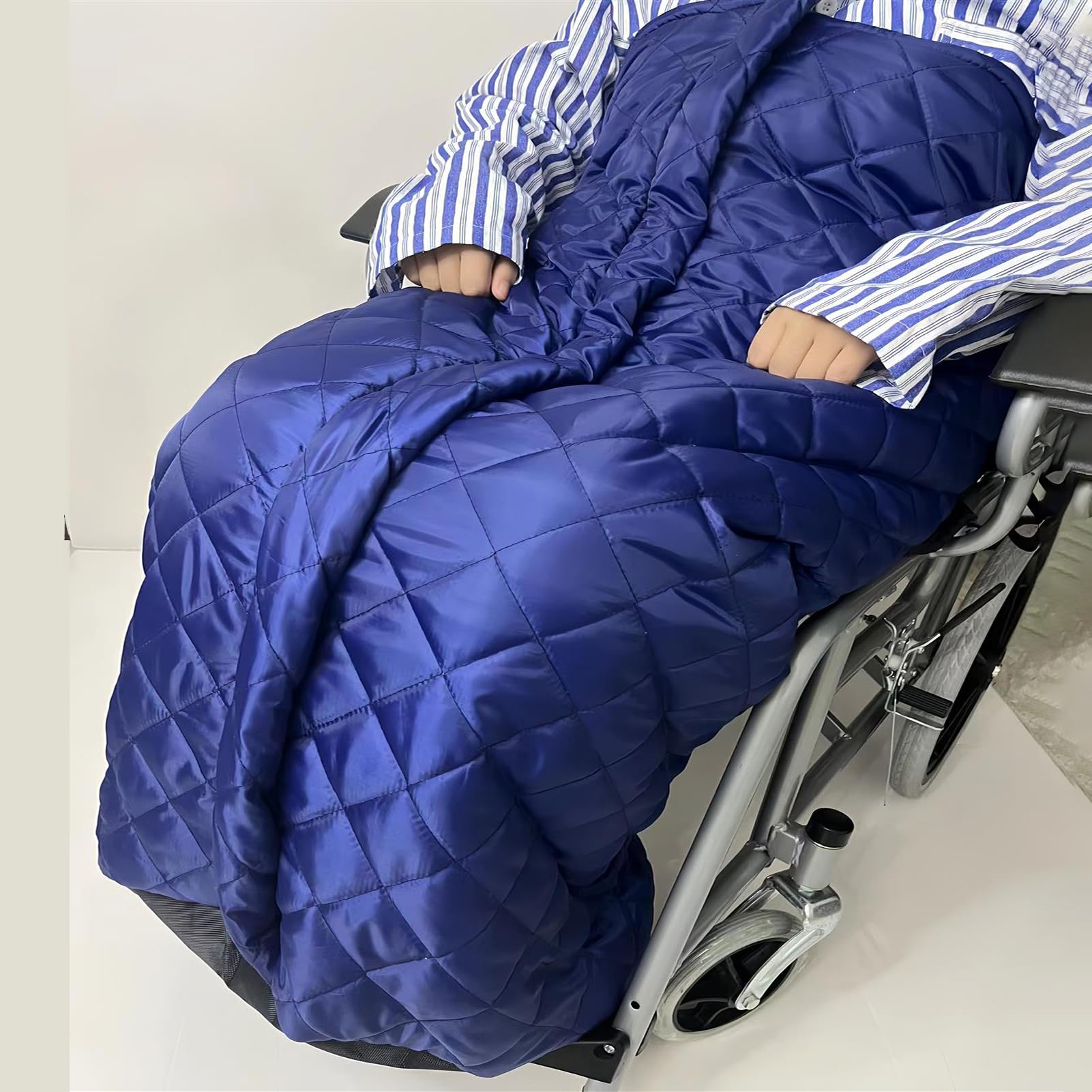 Manta De Invierno para Silla De Ruedas, Saco CáLido para Silla De Ruedas, Funda TéRmica con Forro Polar, Bolsa Cortavientos para Silla De Ruedas