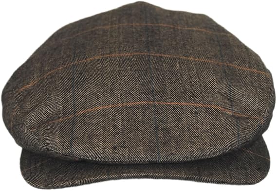 Herringbone Plaid Wool Blend Ivy Cap by Jaxon