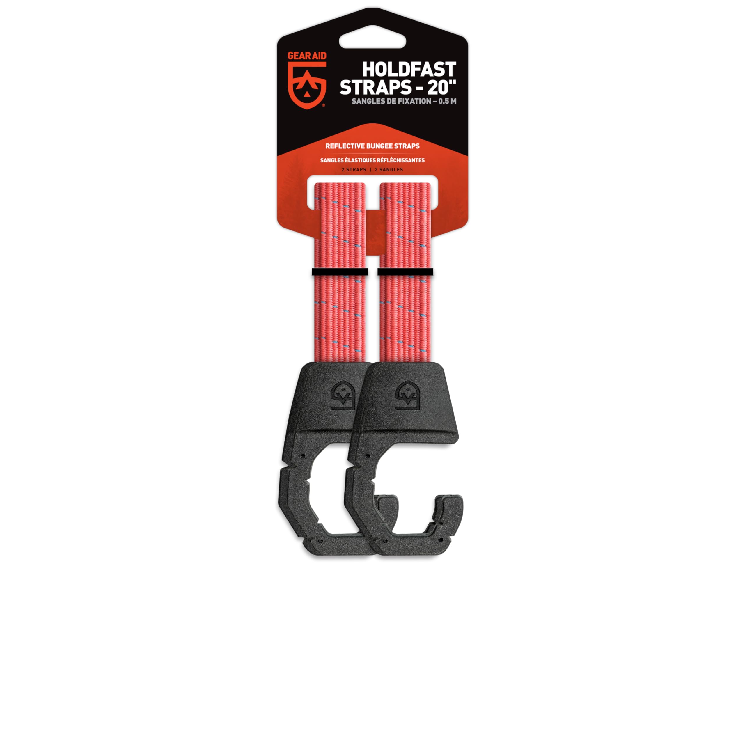 Gear AID Holdfast Bungee Strap, Organize Your Garage and Gear for Biking, Camping, Hunting, Exercise, Paddling and More, Orange Reflective
