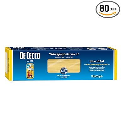 De Cecco Thin Spaghetti, Number 11, 16 oz - Pack of 5