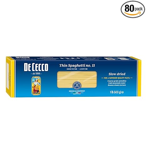 De Cecco Thin Spaghetti, Number 11, 16 oz - Pack of 5