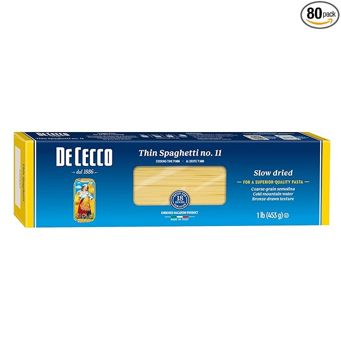 De Cecco Thin Spaghetti, Number 11, 16 oz - Pack of 5