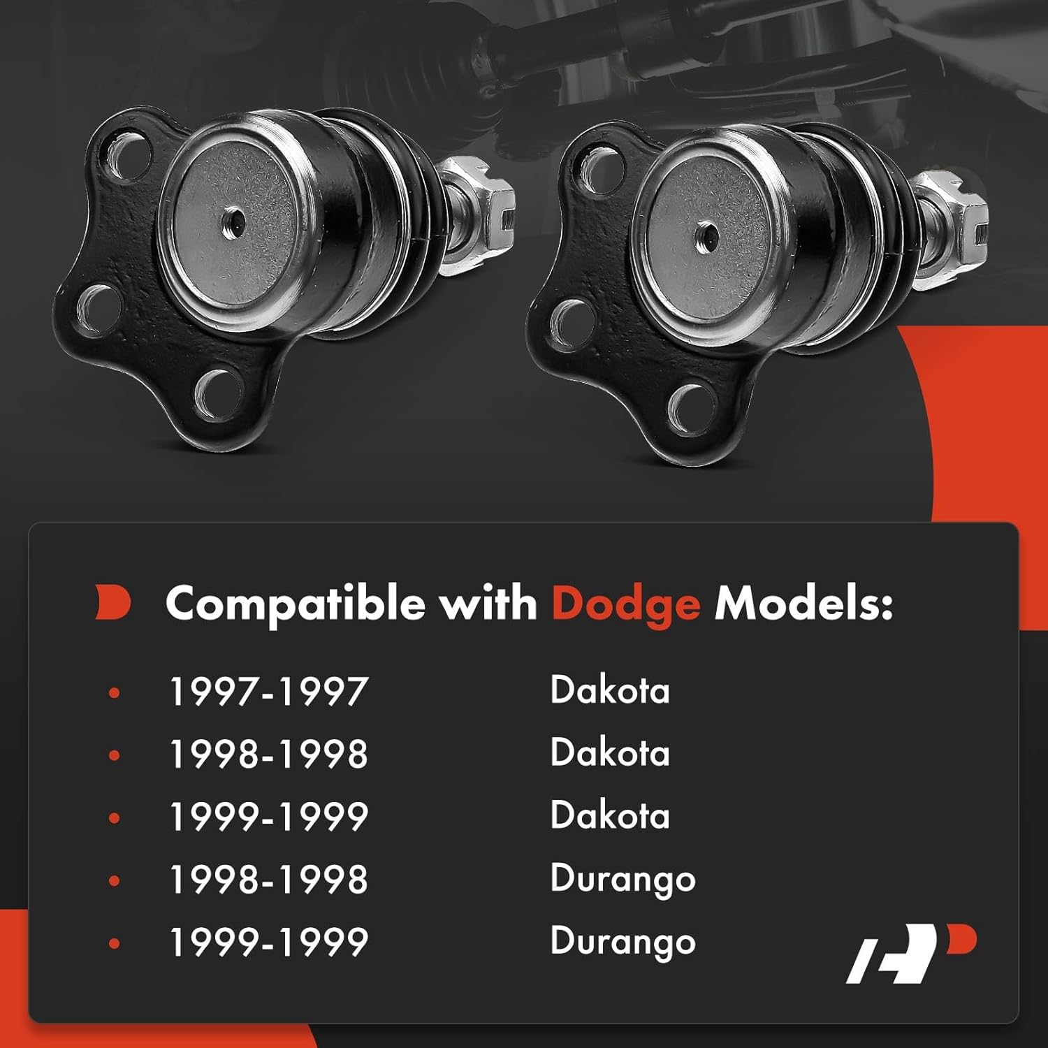 A-Premium 2 x Front Upper Ball Joint Compatible with Dodge Durango 1998-1999, Dakota 1997-1999