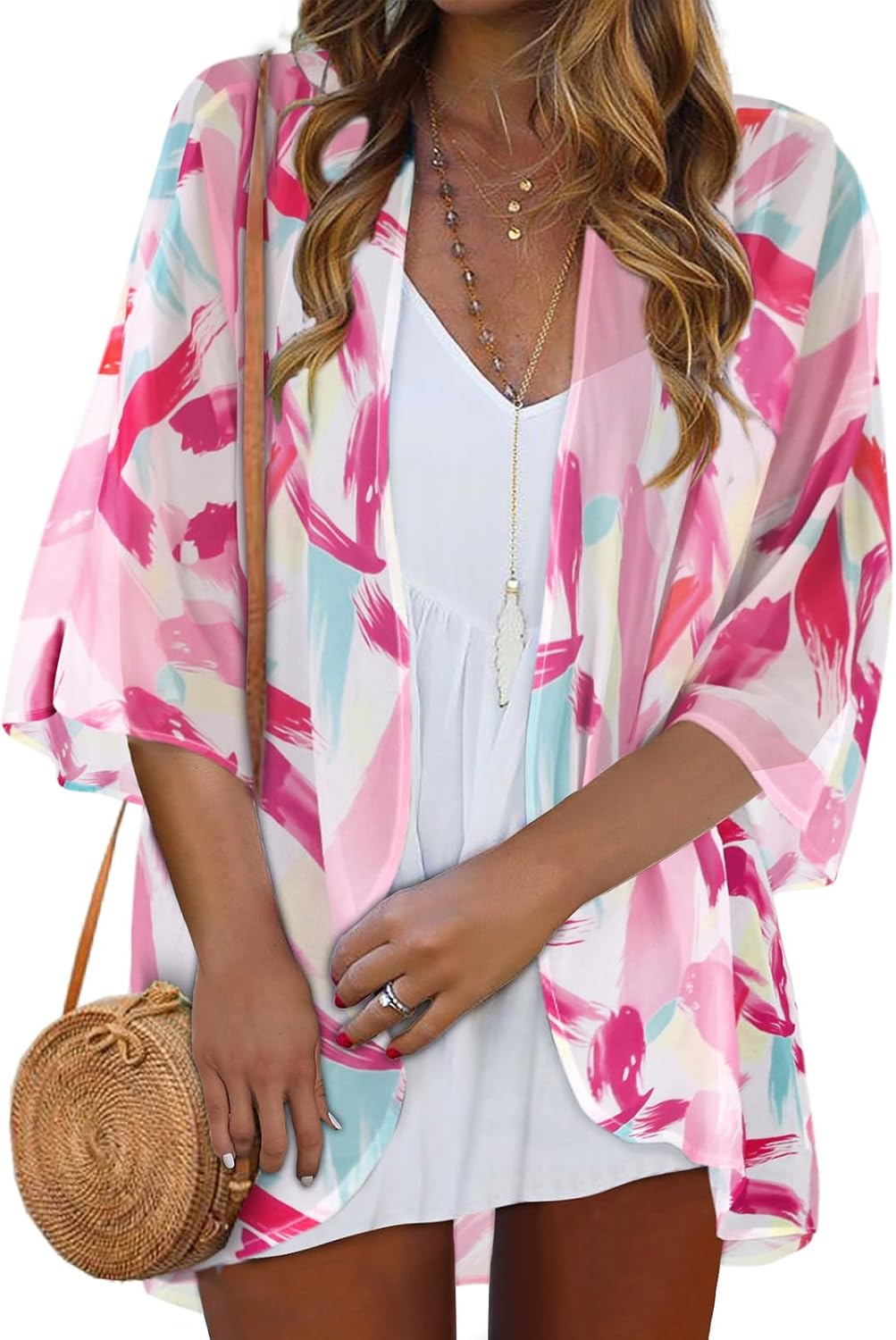 Pink Print White