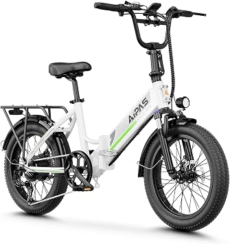 Aipas A2 Folding Electric Bike for Adults, 20" Fat Tire Commuter Ebike | Lightweight Aluminum Frame, 750W Peak Motor, 614Wh Battery, 62-Mile Range,Urban Riding& Commuting, Tested by SGS to UL 2849