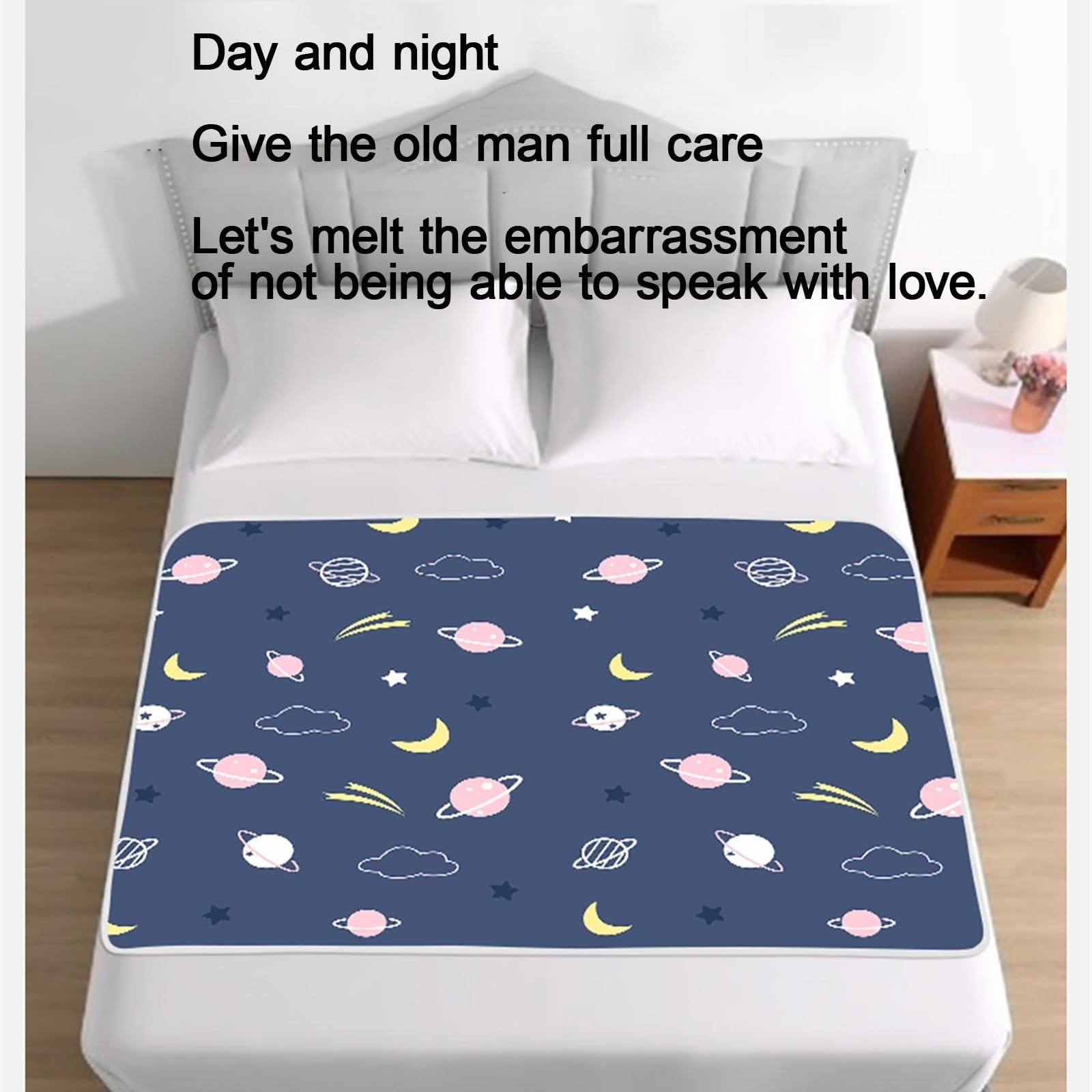 Tamaño Grande Protector De Cama for Incontinencia A Prueba De Fugas Lavables Impermeables Antideslizantes Empapadores Cama Adultos for Niños Ancianos Y Mascotas(120x200cm,A)