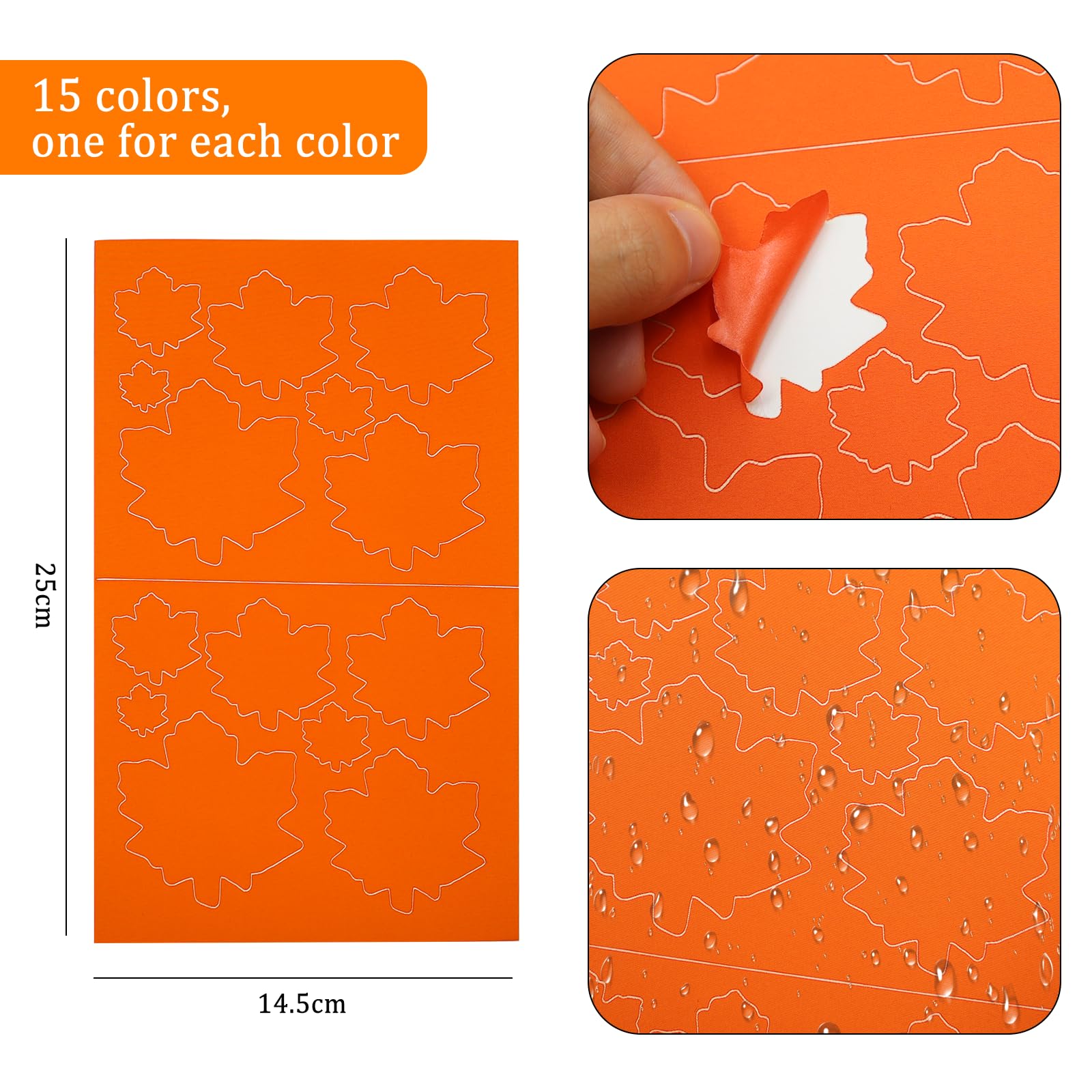Patchs Réparation Autocollants 15 Feuilles - Tissu Nylon Imperméable 25x15cm | Multicolore Pour Vêtements, Tentes