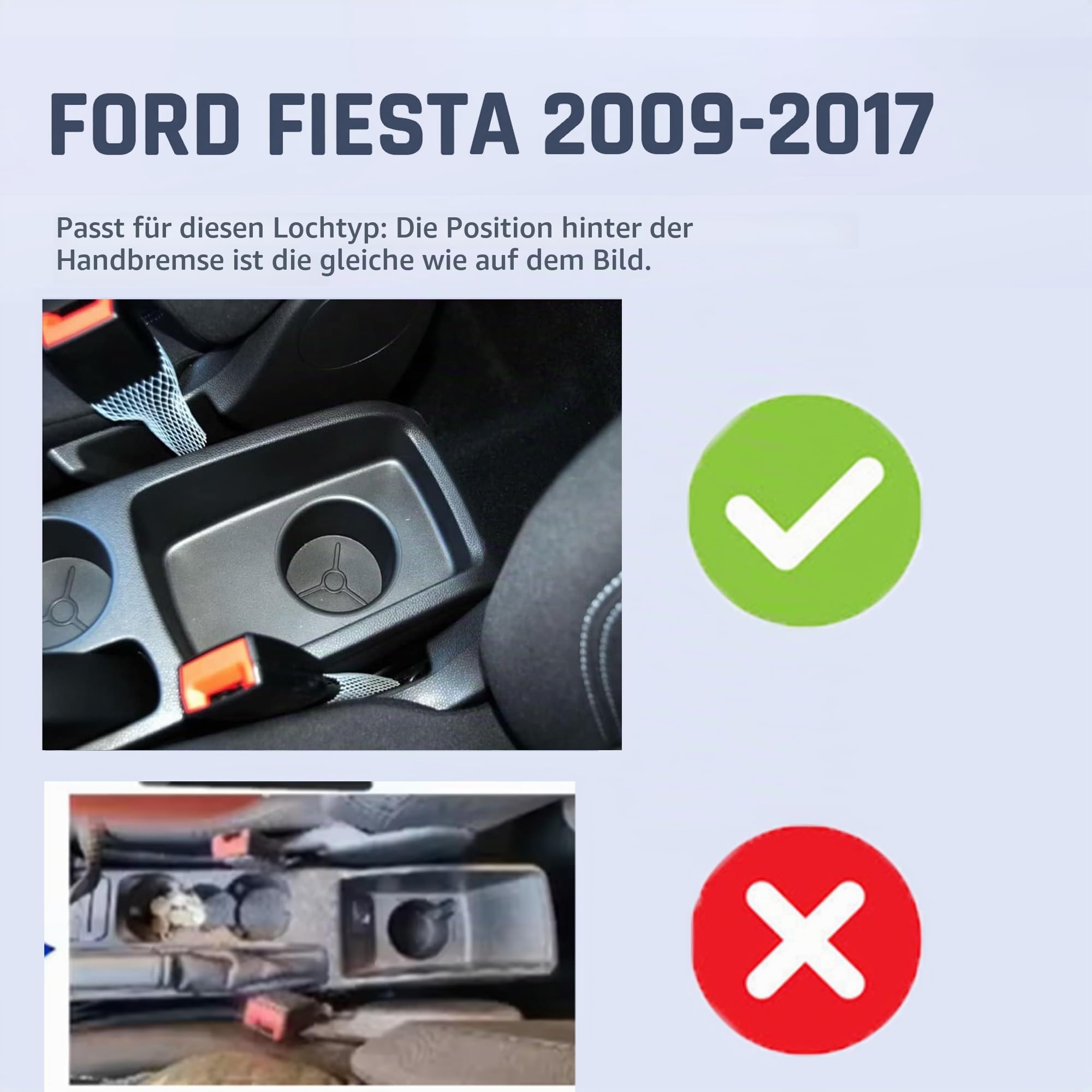 Auto Armlehne für Ford Fiesta 2009-2017 Doppelschicht Mittelkonsole Große Aufbewahrungsbox mit 4 USB-Ladeanschluss Becherhalter Zubehör Schwarz