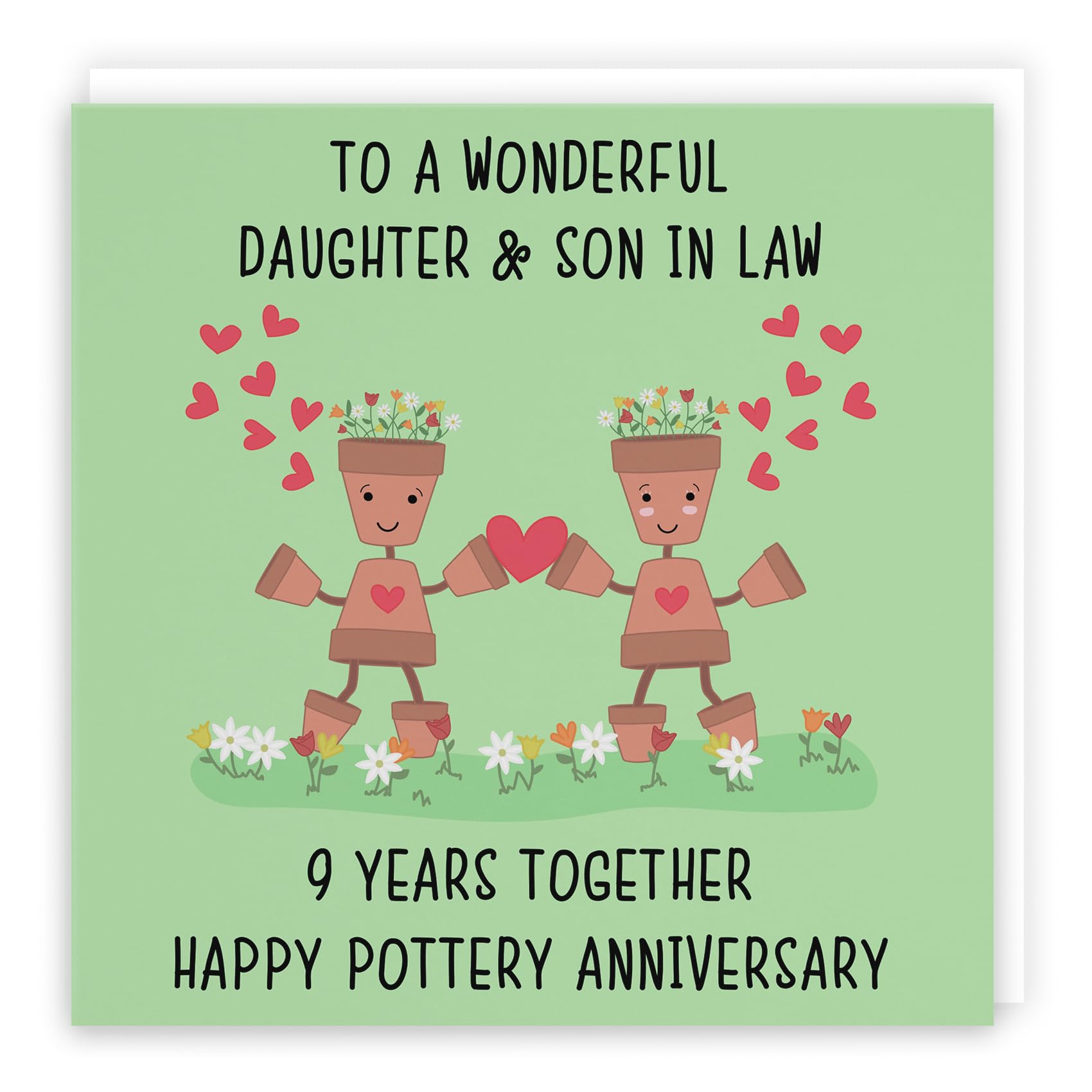 Hunts England, Daughter And Son In Law 9th Anniversary Card, To A Wonderful Daughter & Son In Law, 9 Years Together