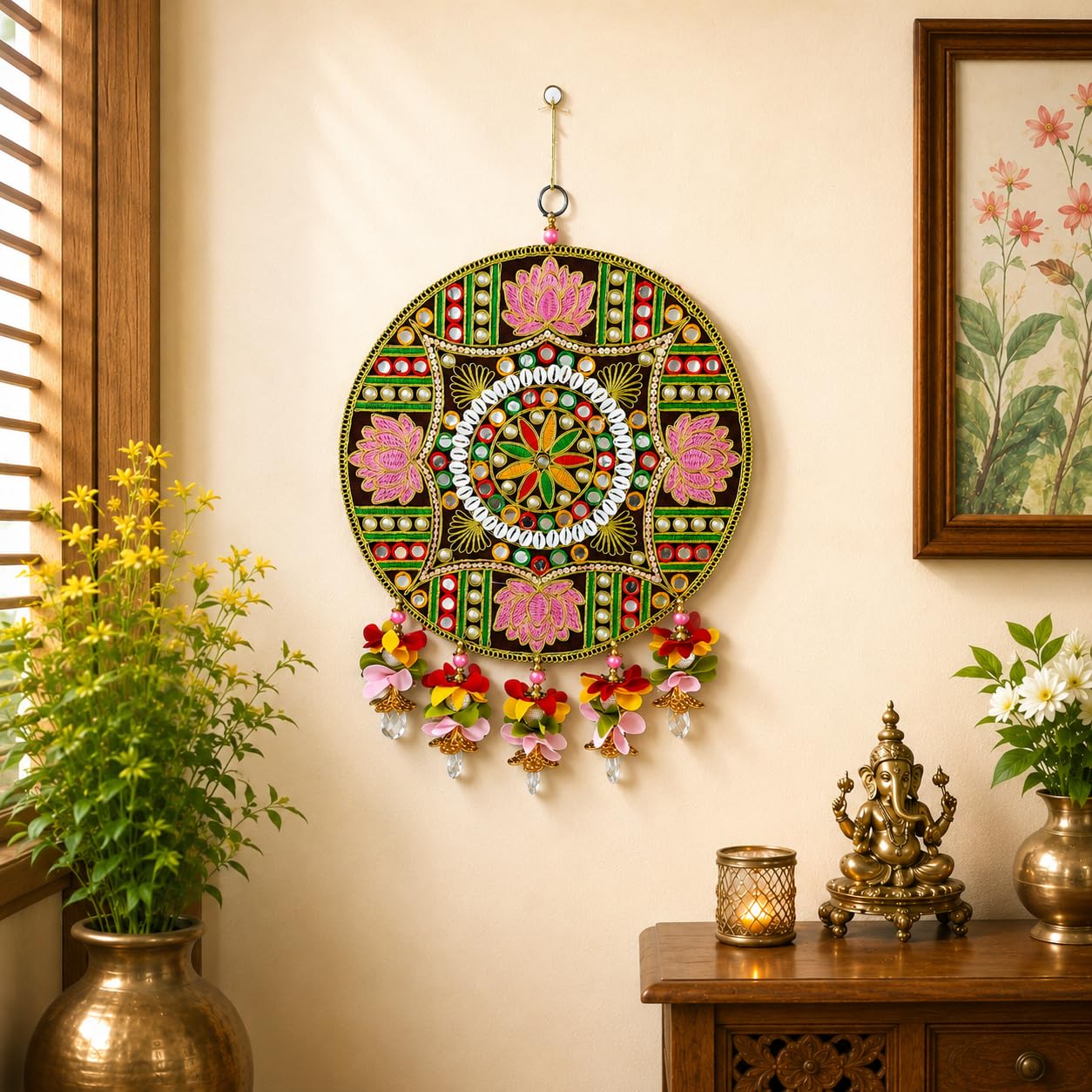 Gujrati Elephant Wall Hanging - Traditional Home Decor -7 Gujrati Elephant Wall Hanging - Traditional Home Decor -7