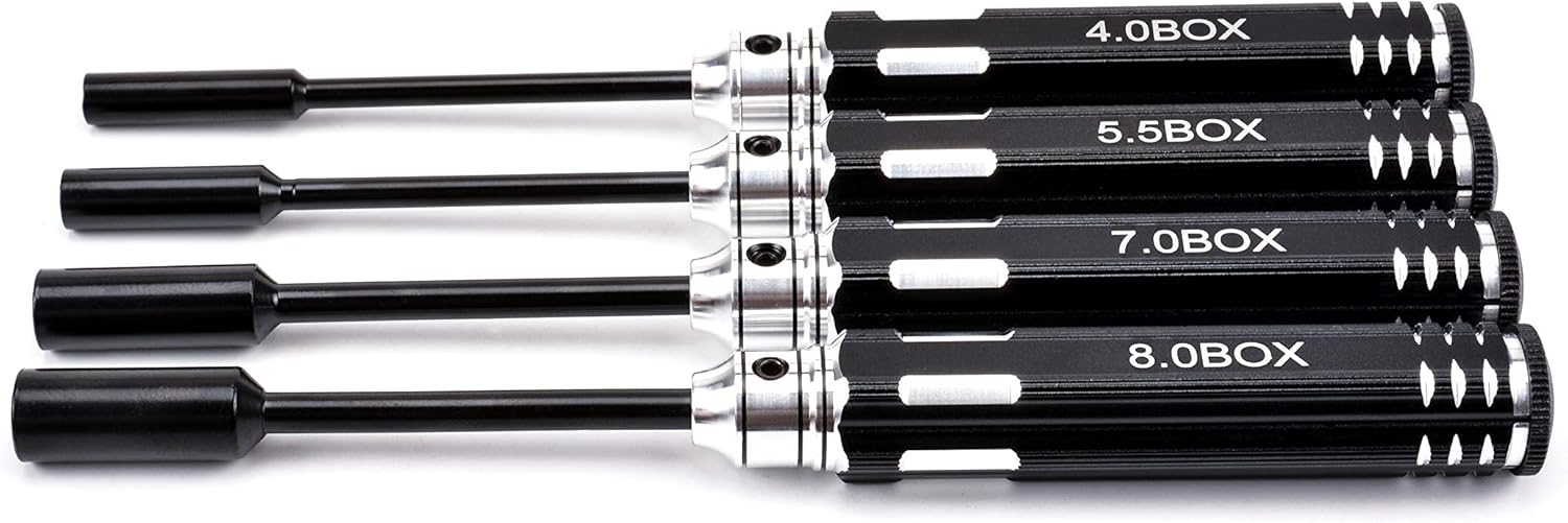 FPVKing 4pcs Hex Nut Drivers Screw driver Tools Kit Set 4.0/5.5/7.0/8.0mm NUT Key Socket Screwdrivers for RC Helicopter RC Boat RC Cars : Tools & Home Improvement
