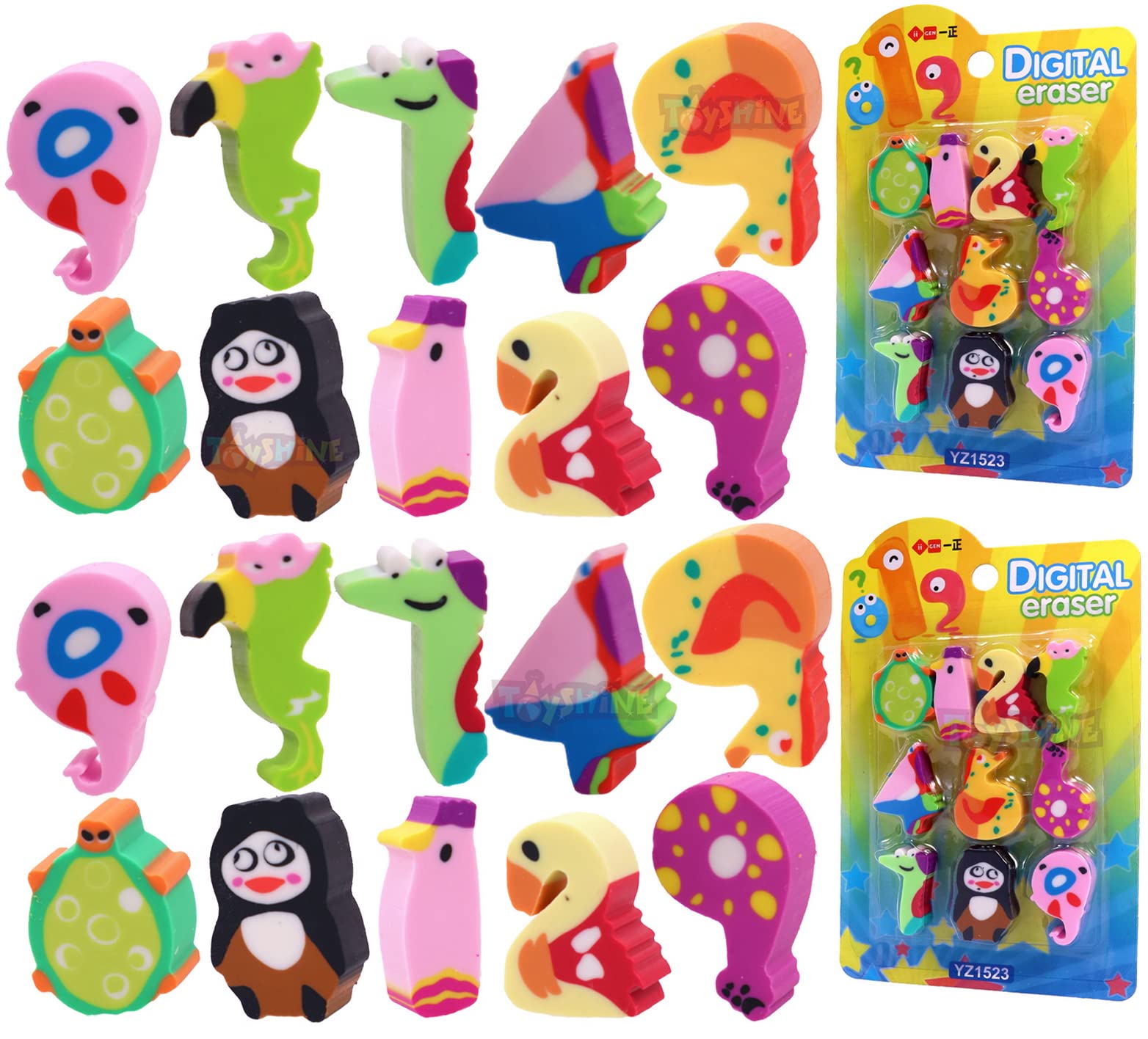 Toyshine Pack of 30 (3 Pack) Numbers and Animals Theme Colorful Erasers for Children Party Favors, School Supplies, Birthday Return Gift for Boys Girls 3 4 5 6 Year Old (B09SWTZ83N) Amazon Price History, Amazon Price Tracker