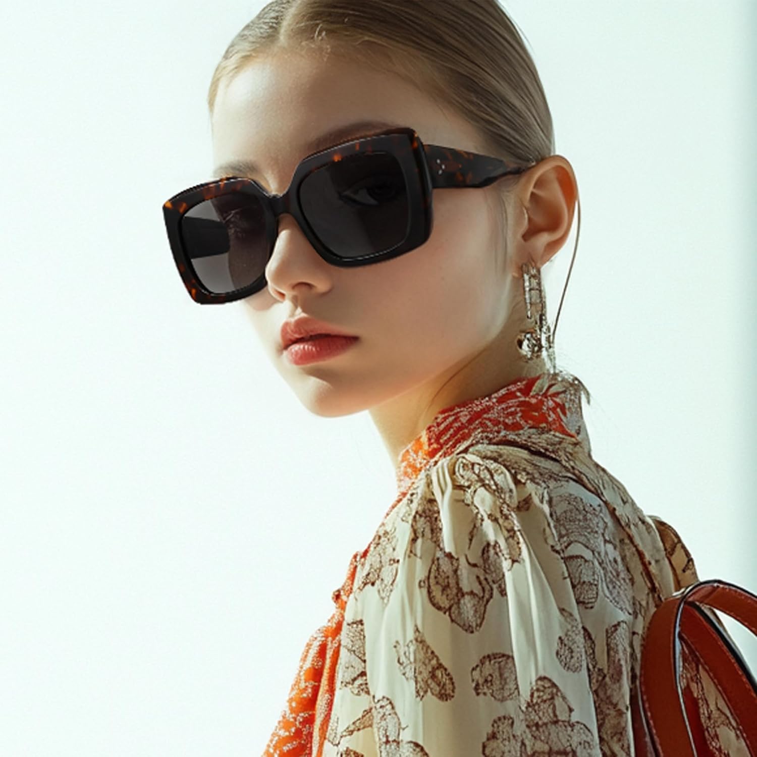 ZENOTTIC Polarized Sunglasses Women Trendy: Classic Sun Glasses Ladies UV400 Protetion - Retro Oversize Shades Squre Frame - Image 2