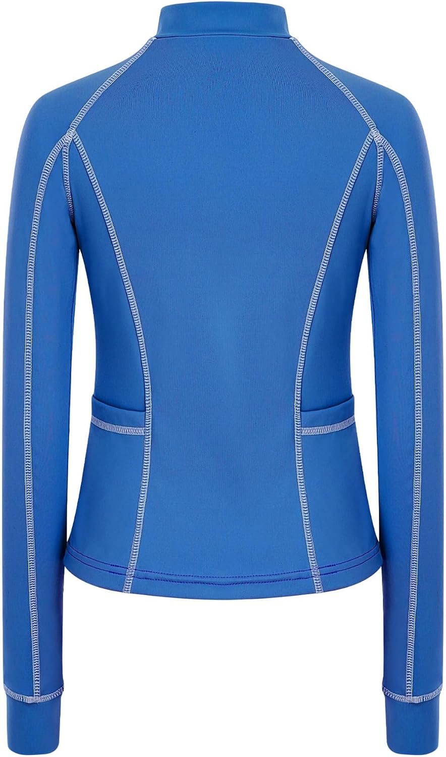 easyforever Horse Riding Shirts for Girls Kids Workout Jacket Youth Zipper Scrub Jacket Gym Training Shirt