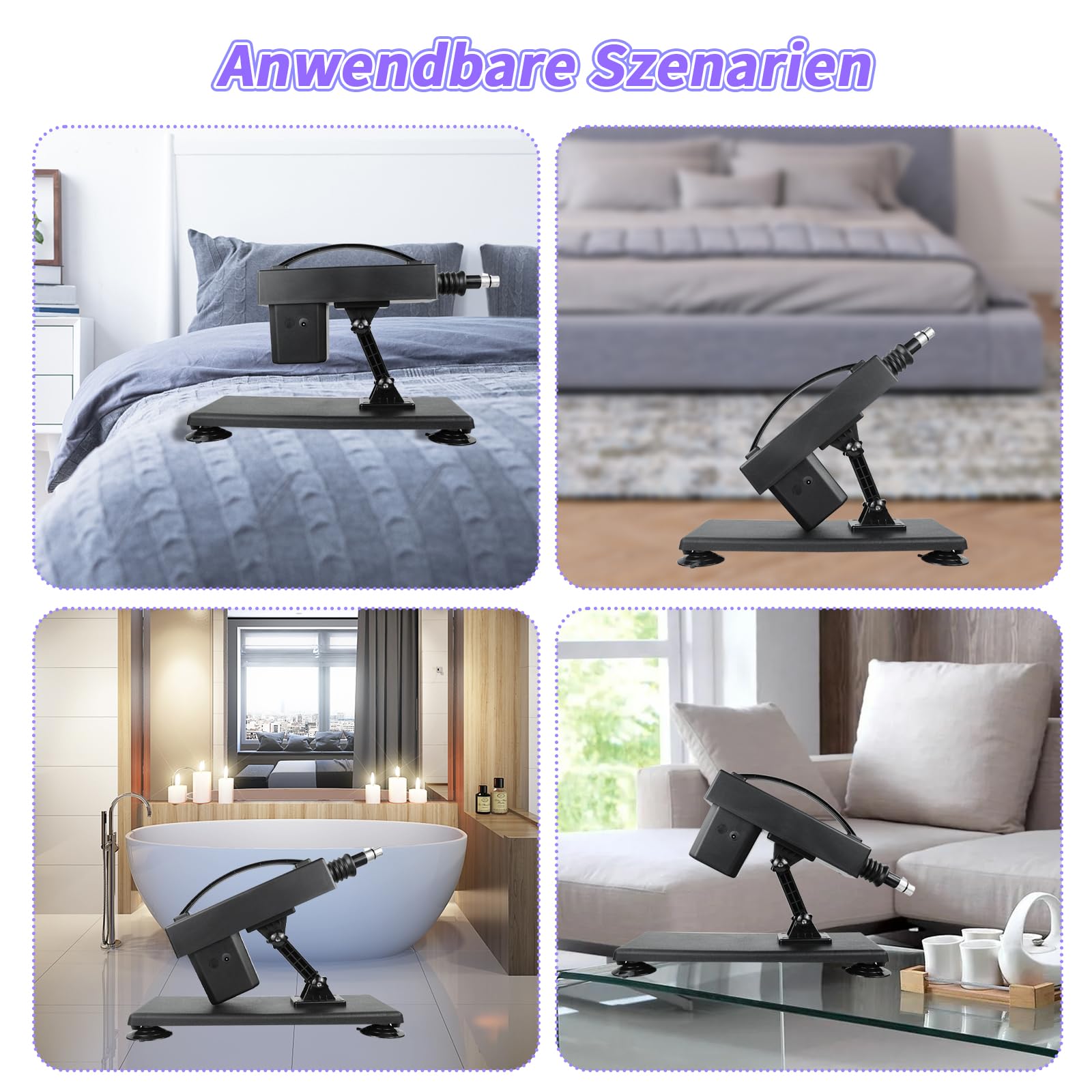 ANNGEOK Sexmaschine für Frauen Sexmaschine mit 3xlr Aufsatz Fickmaschine Sexspielzeug für die Sie Solo Fickle Maschine Frauen Extrem Sex Zubehör Sextoy (M-maschine)