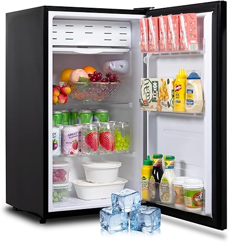 Miniatura 1 de SMETA Mini refrigerador de 3.2 pies cúbicos, refrigerador pequeño de una sola puerta para dormitorio, oficina, dormitorio, apartamento, refrigerador