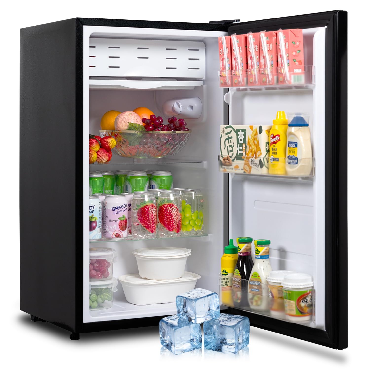 SMETA 3.2 cu ft Compact Fridge Black
