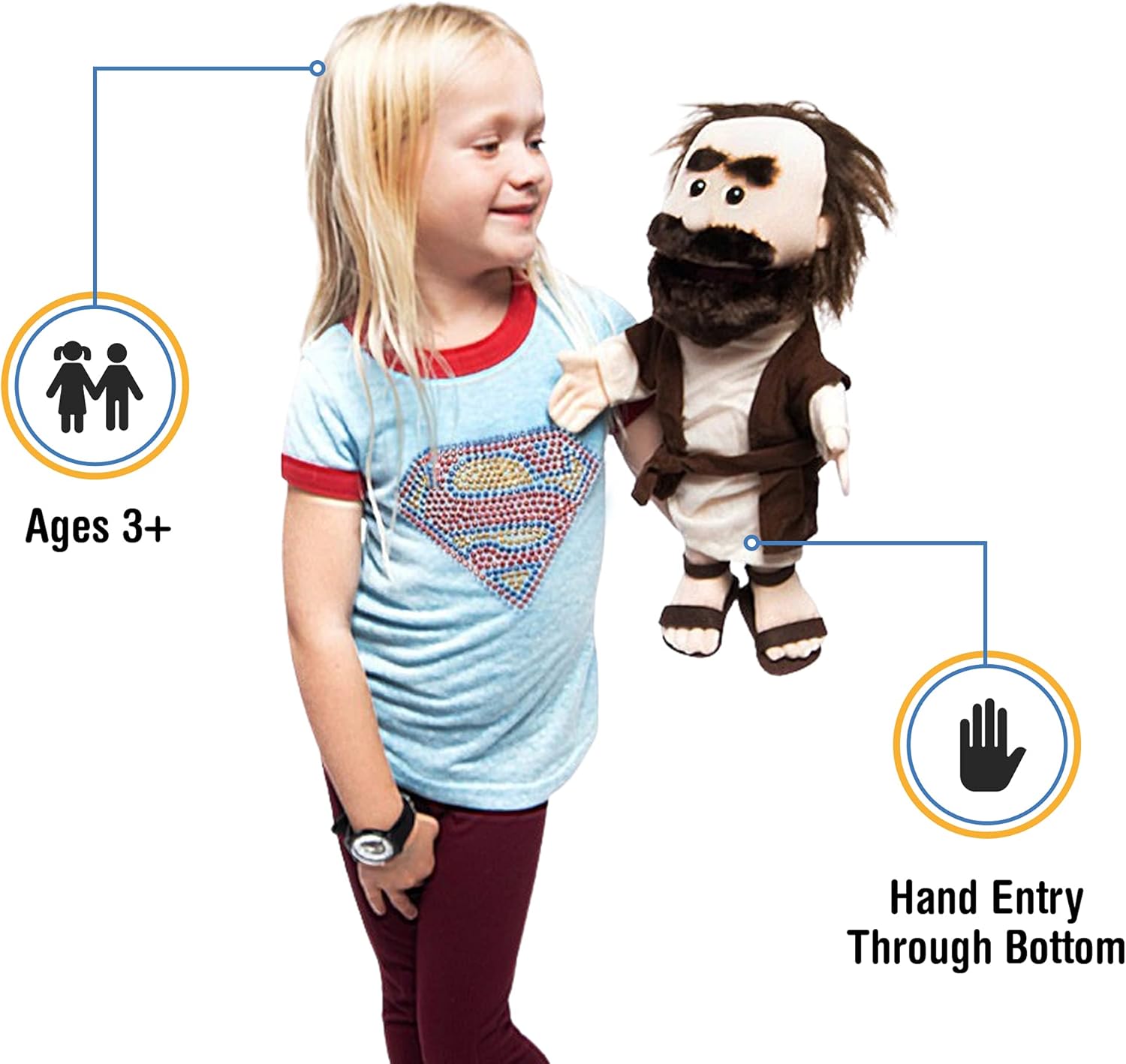 14" Joseph, Bible Character, Hand Puppet