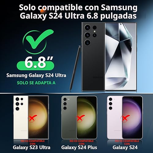 Miniatura 2 de Funda impermeable para Samsung Galaxy S24 Ultra, de grado militar, a prueba de golpes, protector de pantalla integrado y protector de cámara de