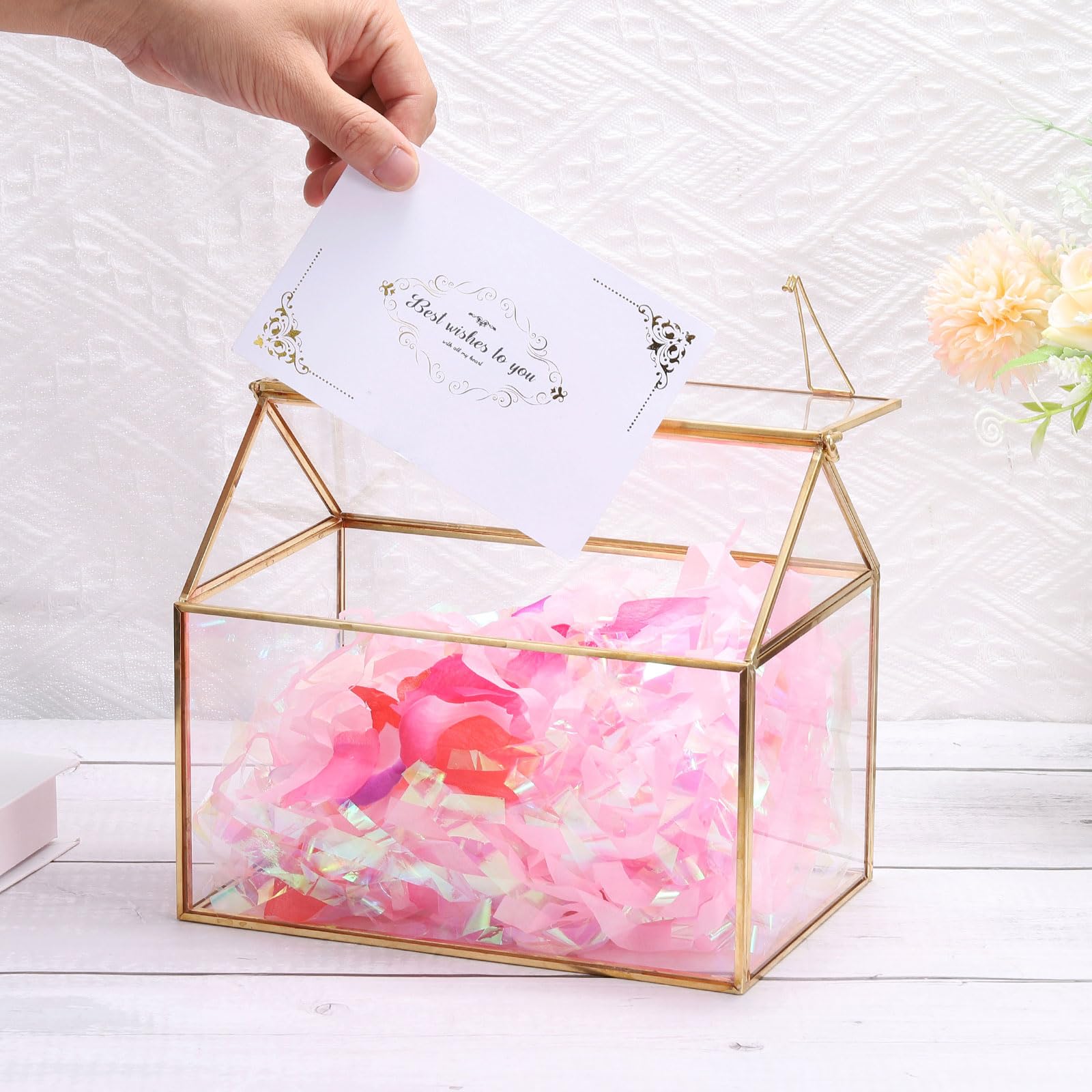 セキュアドガラス ウェディングギフトカードボックス