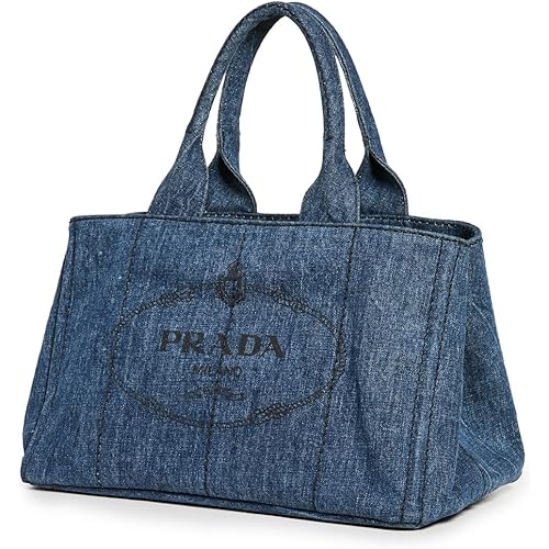 Prada Women's Pre-Loved Canapa Tote, Denim