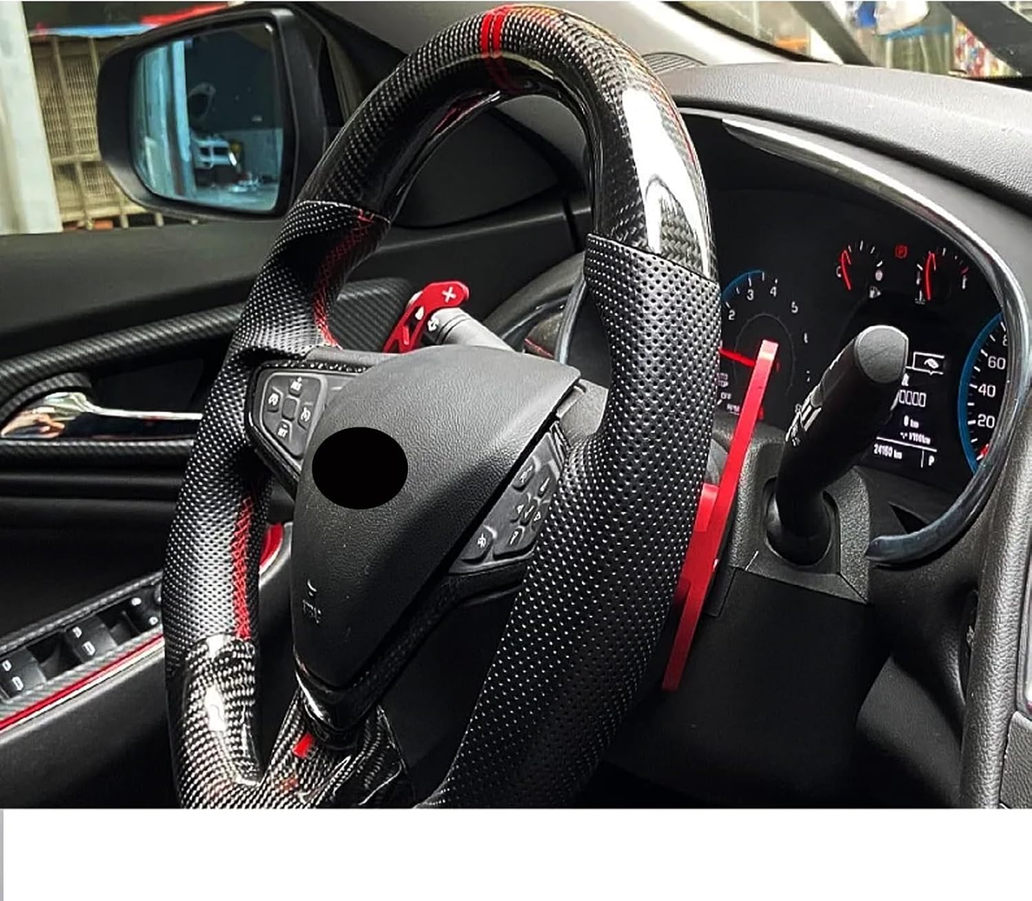 KUNIO 2PCS Aluminum Alloy Steering Wheel Shift Paddle Extended Shifter Trim Cover Fit for Chevy Cruze 2018 Malibu XL Explorer 2017-2019 Interior Decoration Accessories Christmas Gift Red