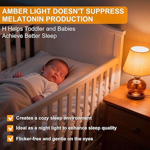 Miniatura 4 de KINUR G40 - Bombillas LED ámbar pequeñas y tenues Edison de 2000 K, equivalente a 2 vatios a 15 vatios, base E26 de bajo vatio, bombillas suaves y