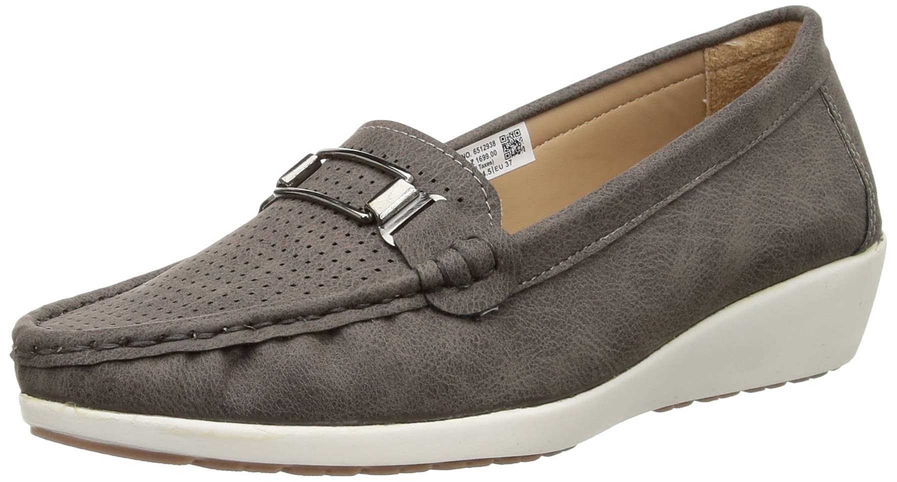 Bata Womens HADARA Moccassins (6512938_Grey_5 UK) (B096BF5LD4) Amazon Price History, Amazon Price Tracker