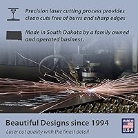 Vista 6 de Pine Cone - Placa de pared para interruptor de luz triple (palanca triple, negro) - Fabricado en Estados Unidos