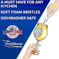 Vista 4 de Juego de 2 Cepillos de Limpieza de Copas de Vino de Cristal y Copa de Vidrio - Cepillos de Copa de Vino de Espuma sin Rayar para Lavar Copas