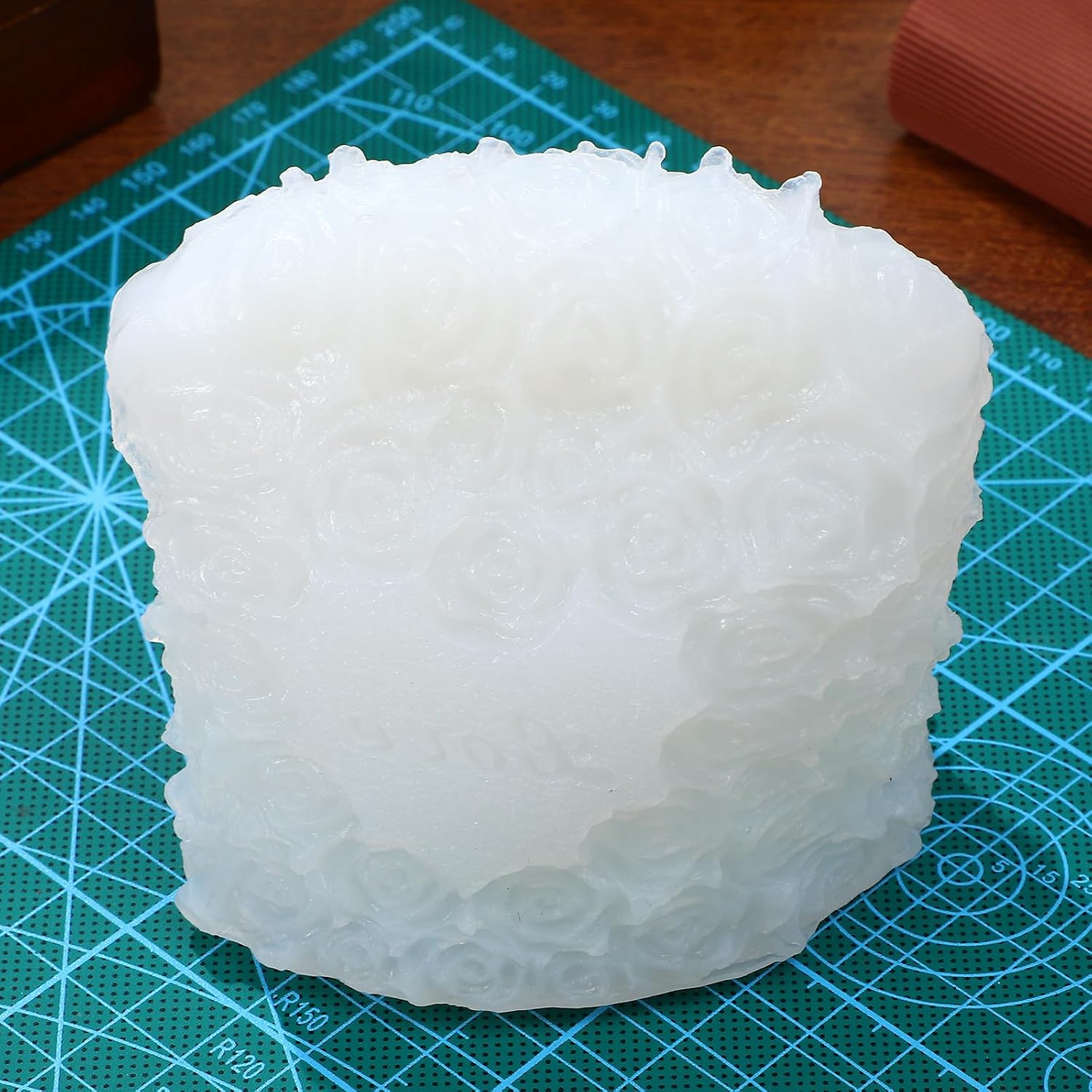 Totority 2pcs Rose Flower Silicone Candle Molds for Scented Candle Making and Aromatherapy Soap Molds, Supple Material Suitable for Beginners, for Baking and Making Aroma Decorations