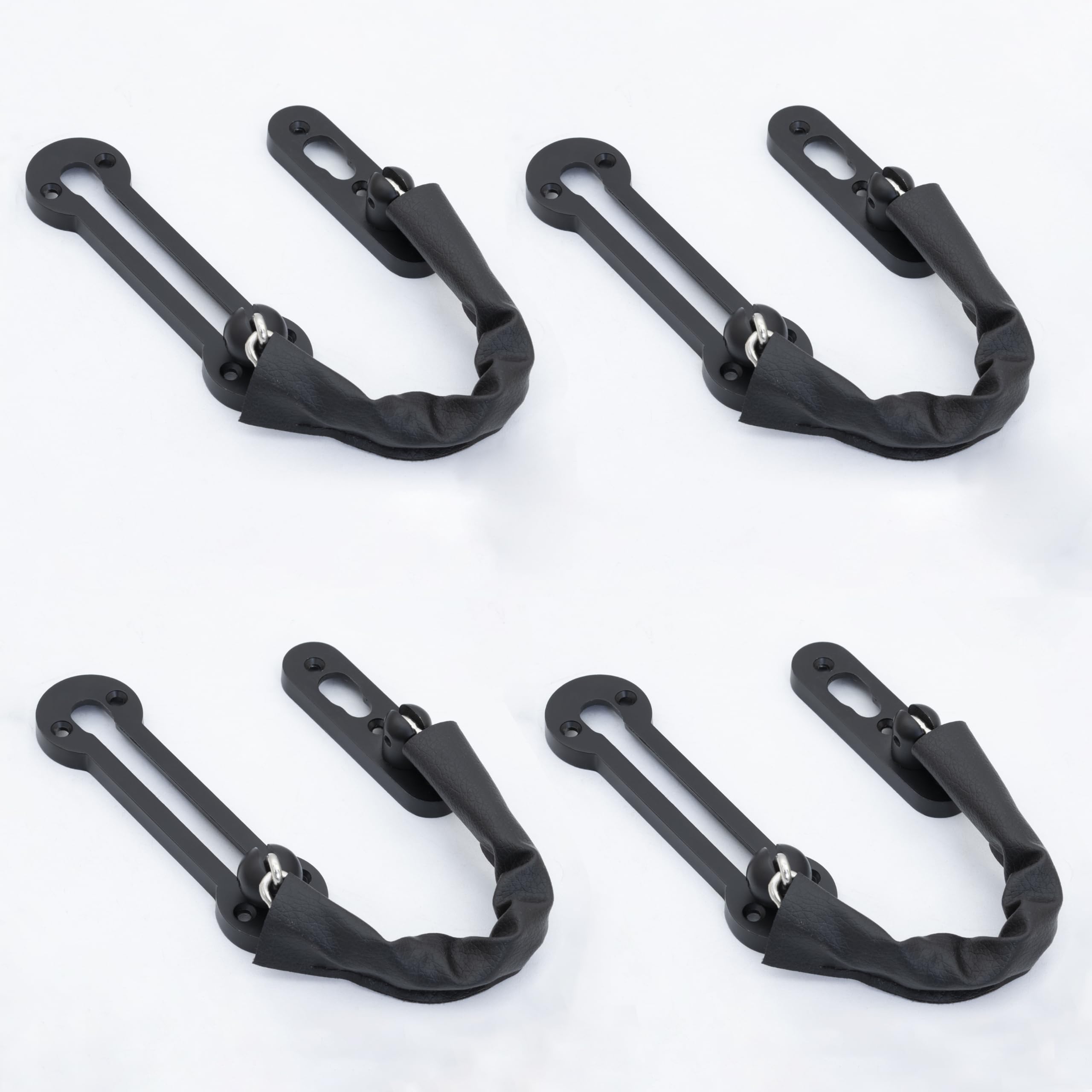 Plantex Heavy Duty Security Door Chain Lock/Anti-Theft Sliding Chain Lock for Inside Door – Pack of 4 (Z - Black, Finish)-image-7