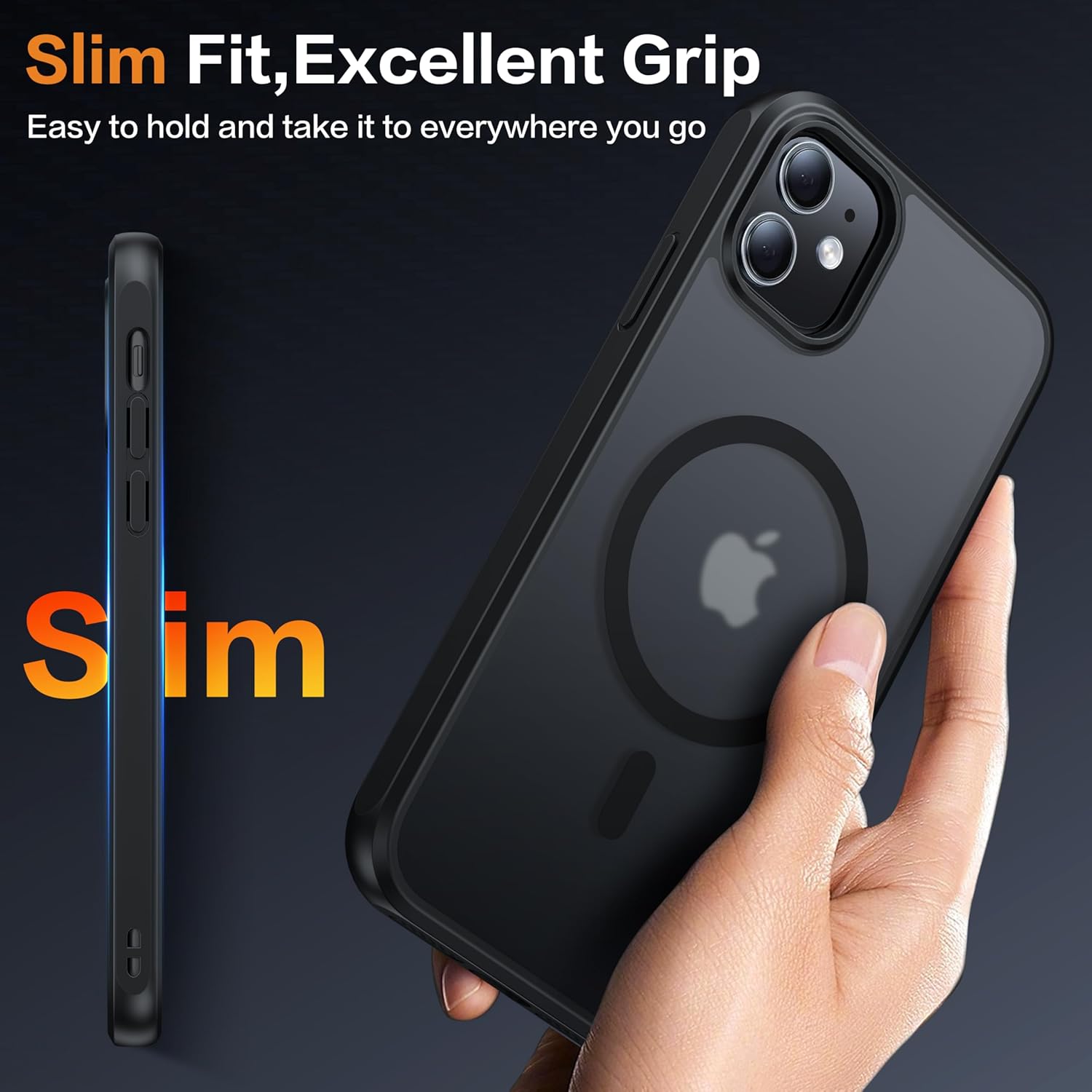 Magnetic for iPhone 11 Phone Case-Compatible with MagSafe-Slim Translucent Matte-Military Grade Drop Protection Phone Case for iPhone 11 6.1",Translucent Black - Image 7