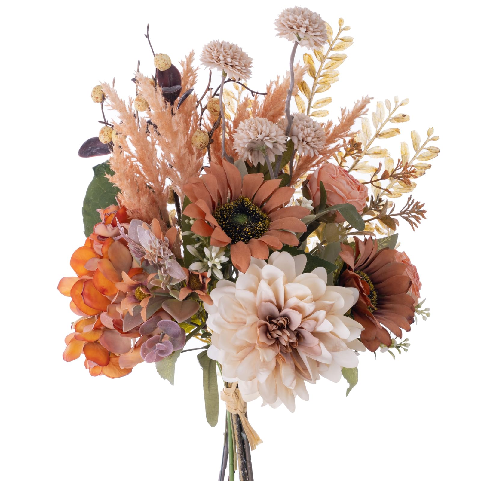 Bouquet Fleurs artificielles 43 cm en Soie avec Dahlias et Hortensias