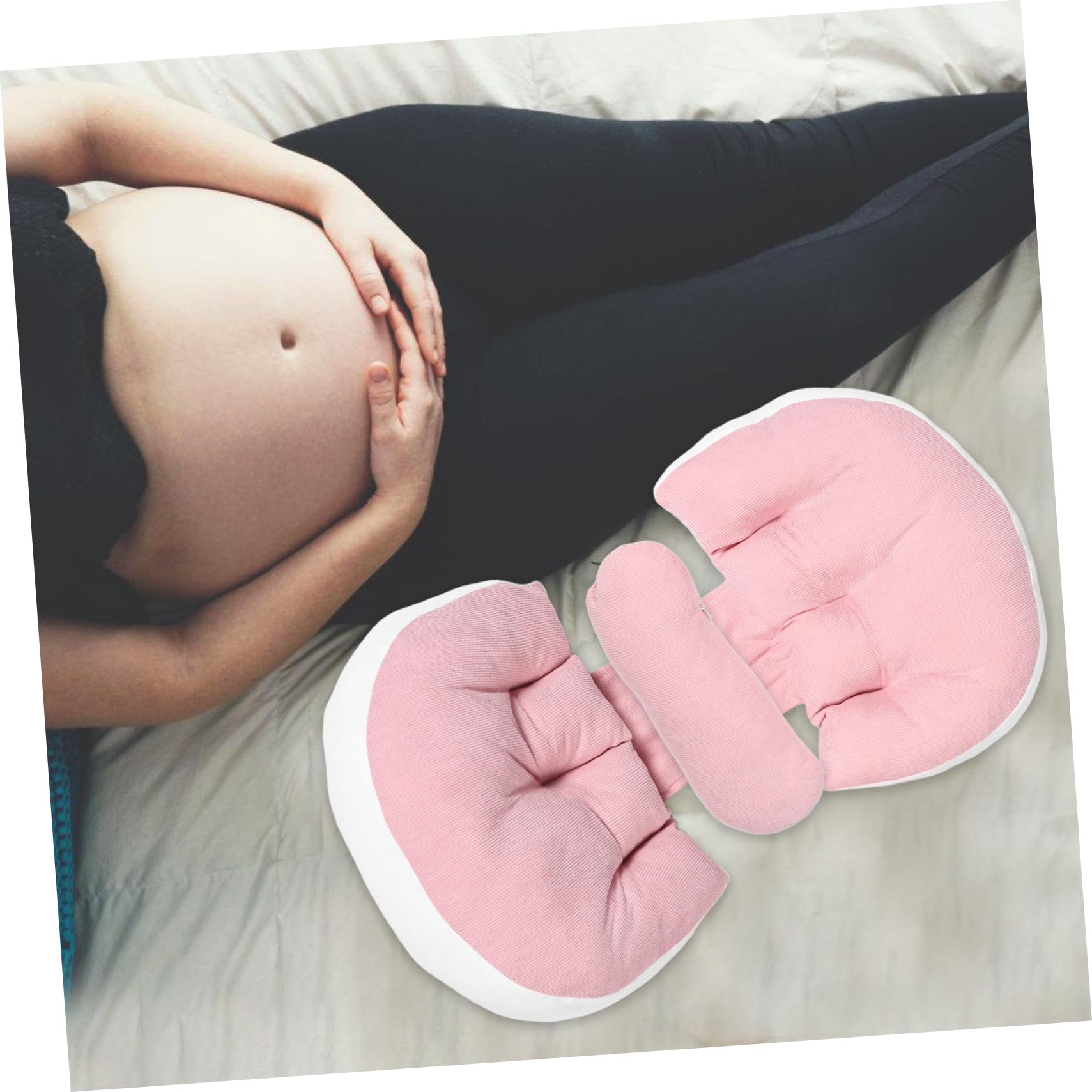 Almohada de Embarazo en Forma Mujeres Alivio Lumbar Soporte Abdominal Dormir de Lado Cómodo para Maternidad