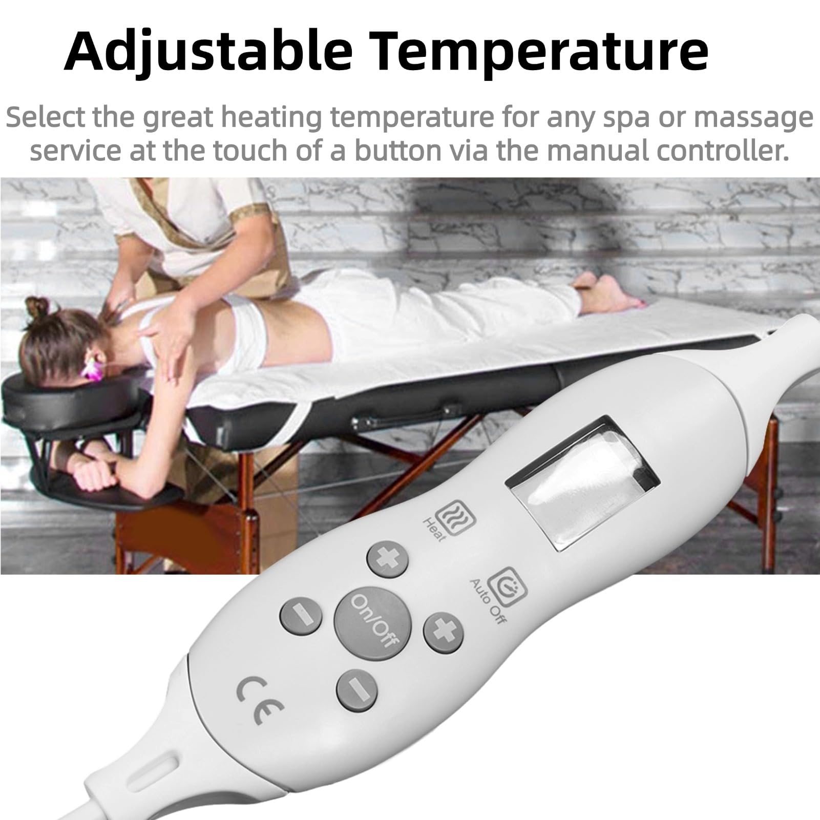 Calentador de Mesa de Masaje Cuifati, SPA, Fisioterapia, Temperatura Ajustable de 3 Velocidades, Algodón