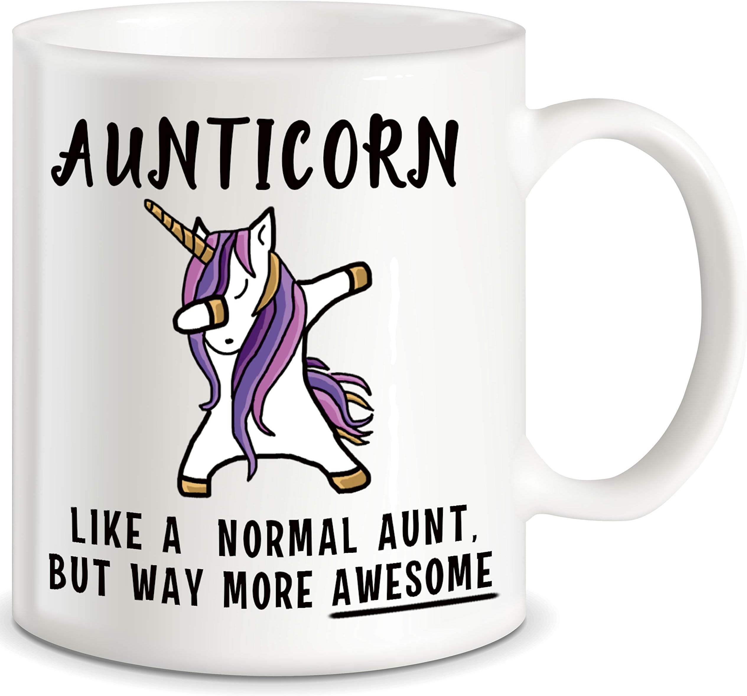 Aunticorn Funny Aunt Coffee Mug Best Mother's Day Gift for Aunty Aunties Siblings Sisters from Niece Nephew Sister Uncle Mom Dad Novelty Gag Gift for Christmas Birthday Mug Tea Cup