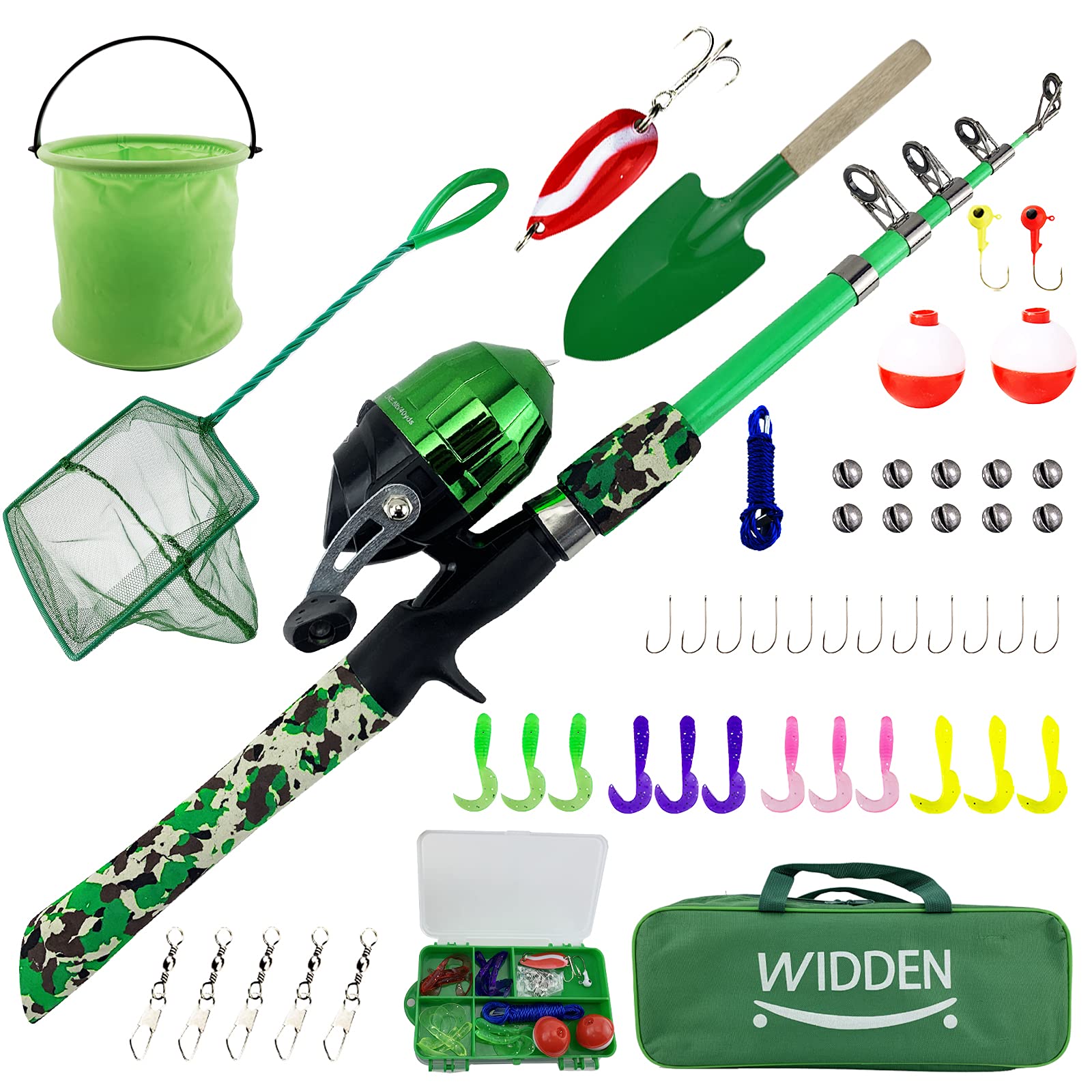 Kids Fishing Poles: WIDDEN Kids Fishing Pole