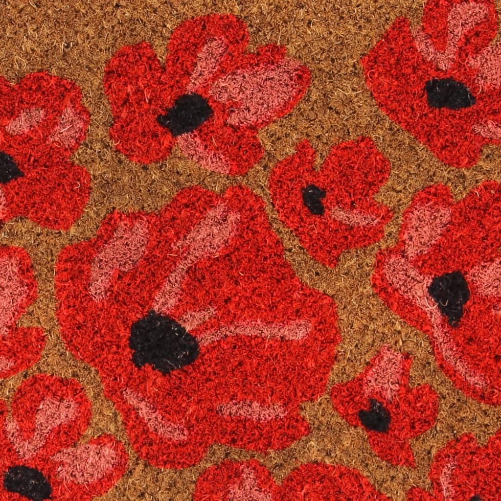 Paillasson naturel en fibre de coco - 40 x 60 cm - Tapis anti-saleté touffeté avec dessous en PVC antidérapant - Résistant aux intempéries et absorbant - Pour l'intérieur et l'extérieur