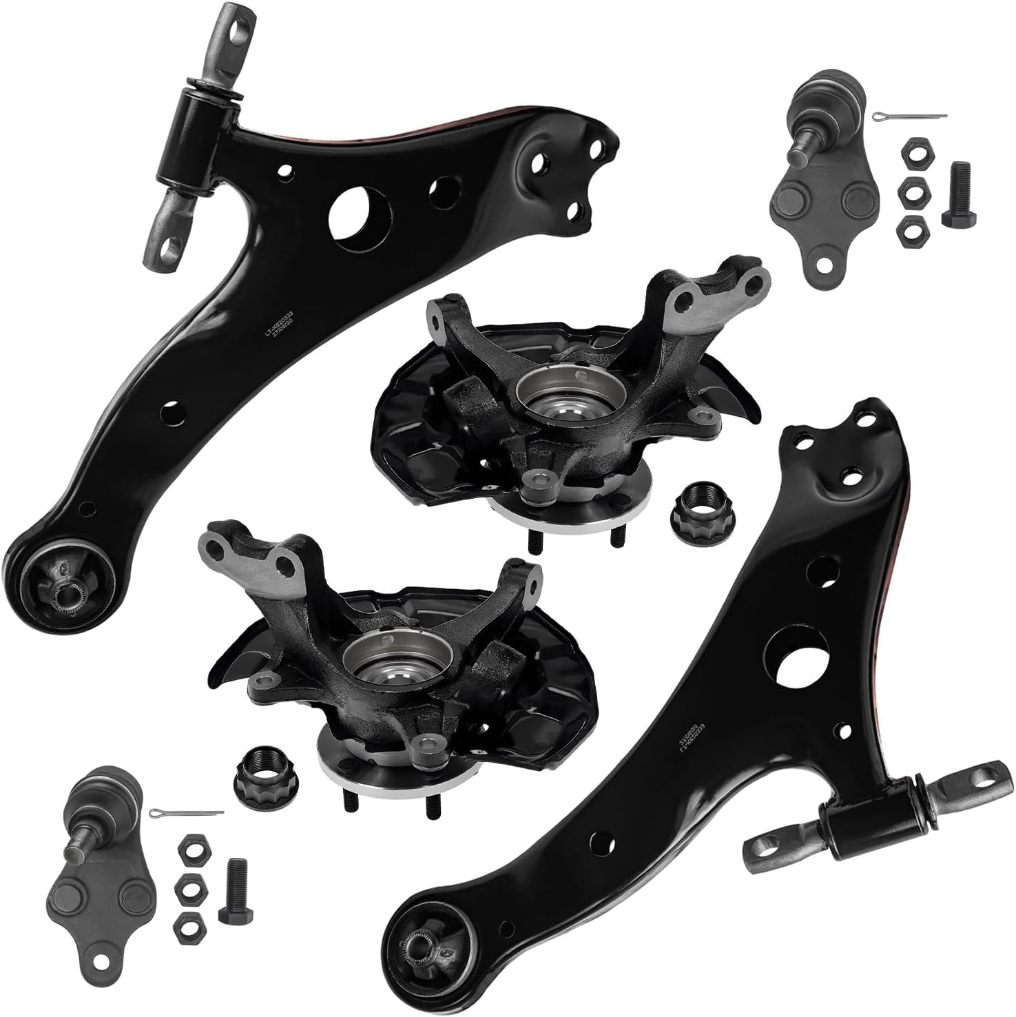 Detroit Axle Front Steering Knuckles and Wheel Hub Bearings Lower Control Arms