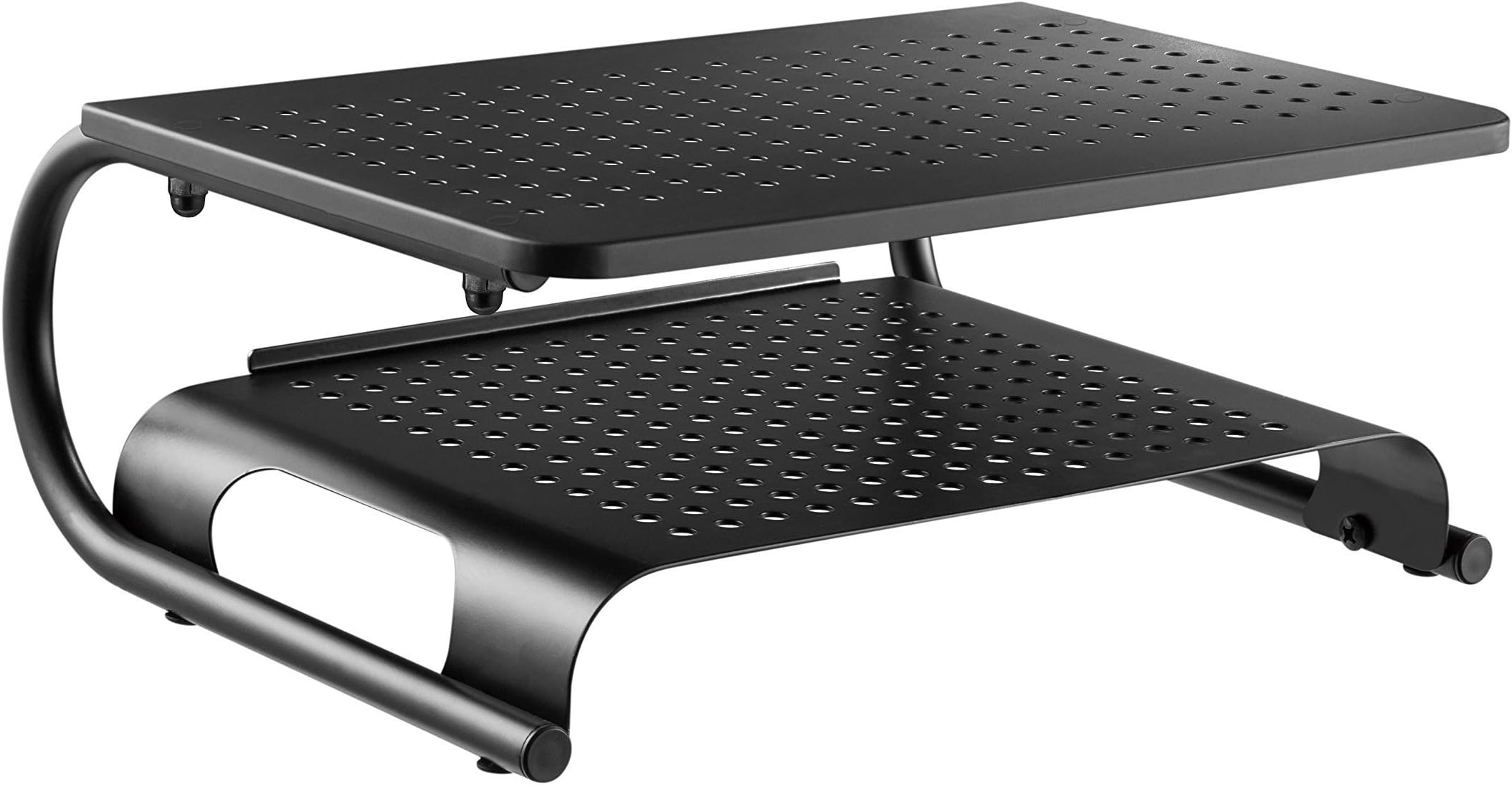 Rife Monitor Stand Riser with Vented Metal Base, 2 Tier Desk Organizer ...