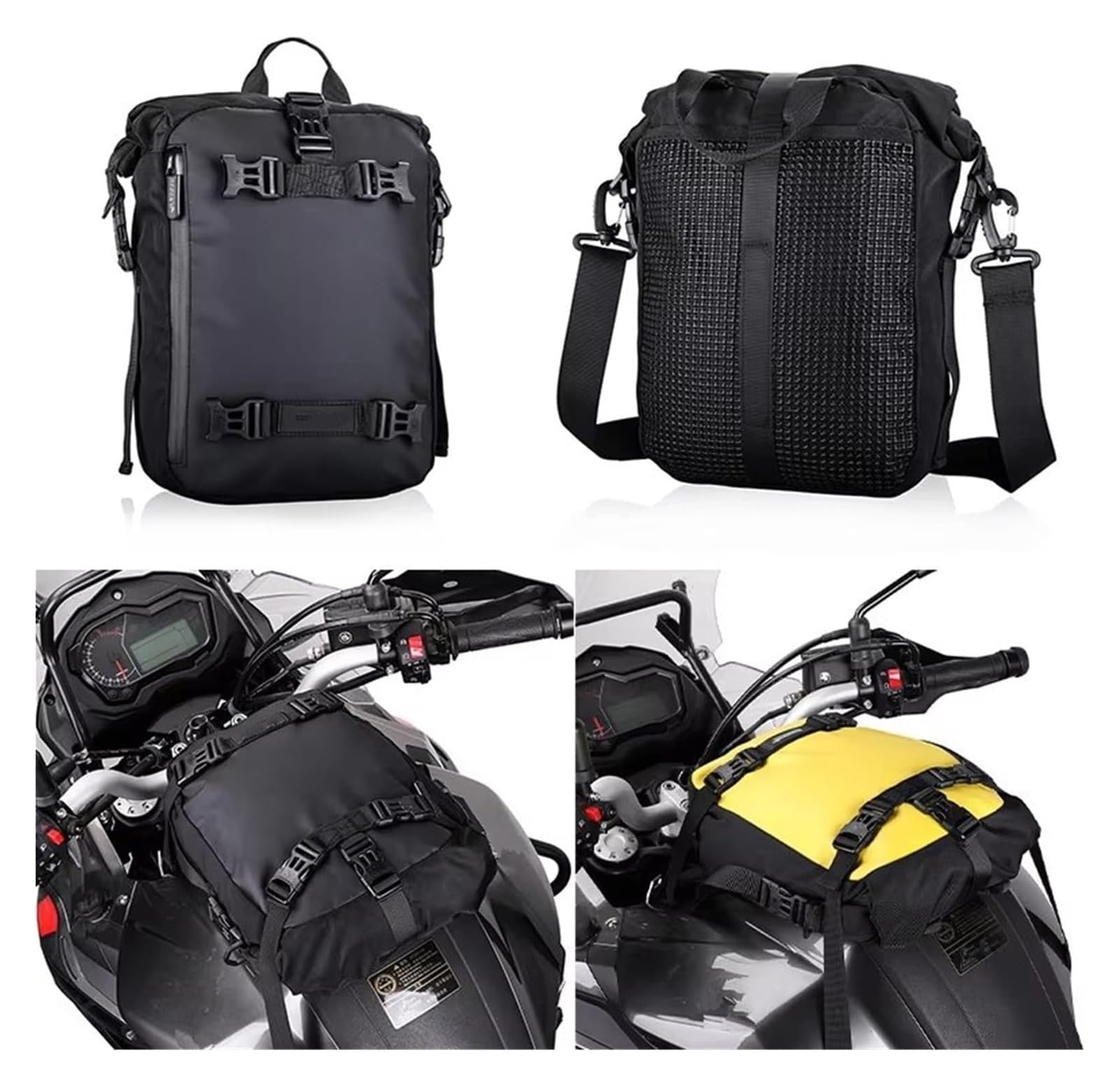 Moto Paraurti Borsa Zaino da Moto Impermeabile Motocross Posteriore Sella 10L 20L 30L Outdoor Equitazione(10L Black)