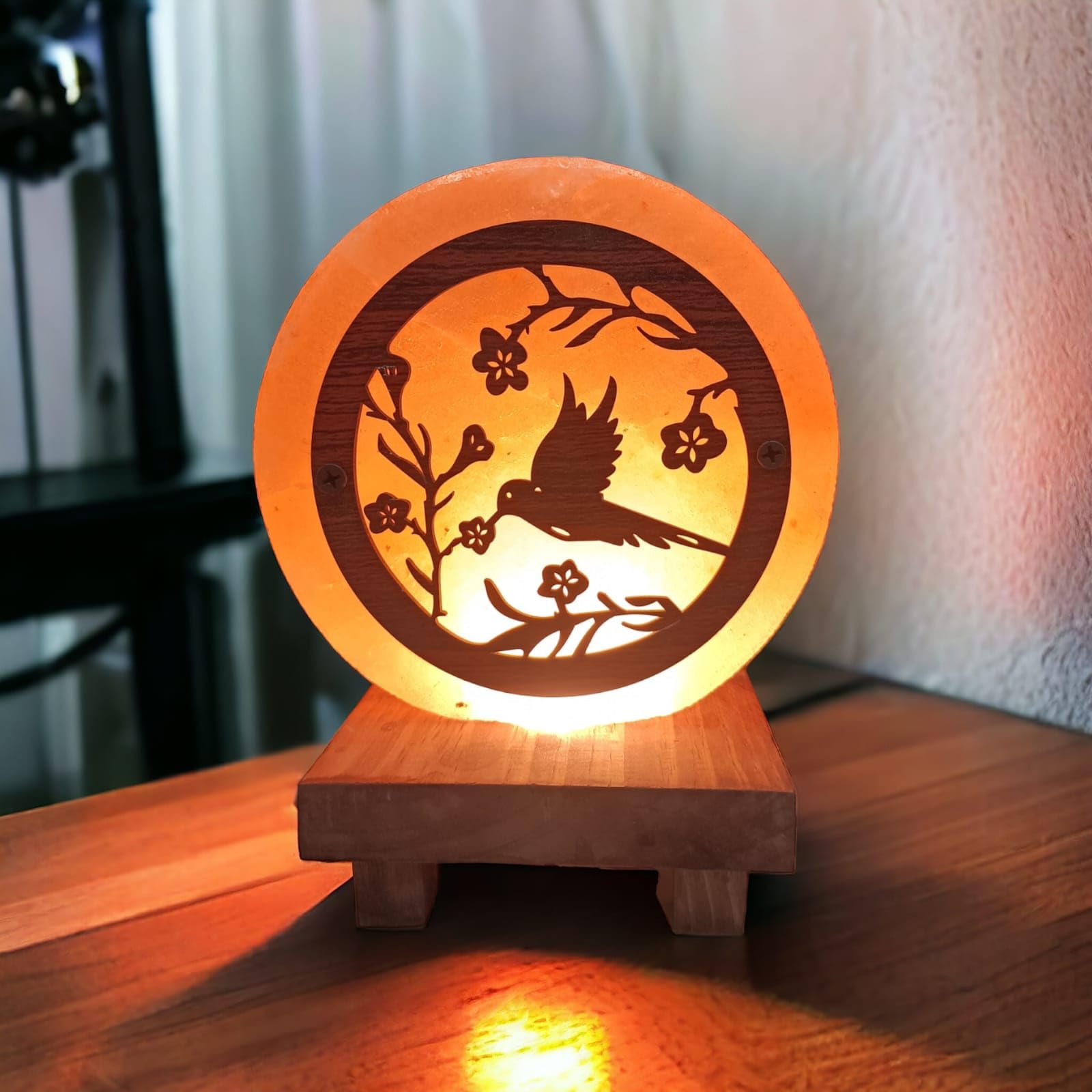 Global Aroma Mini 3D Bird Himalayan Rock Salt Lamp for Vastu, Feng Shui, Healing, Peace & Harmony, Gifting (Natural/Orange)