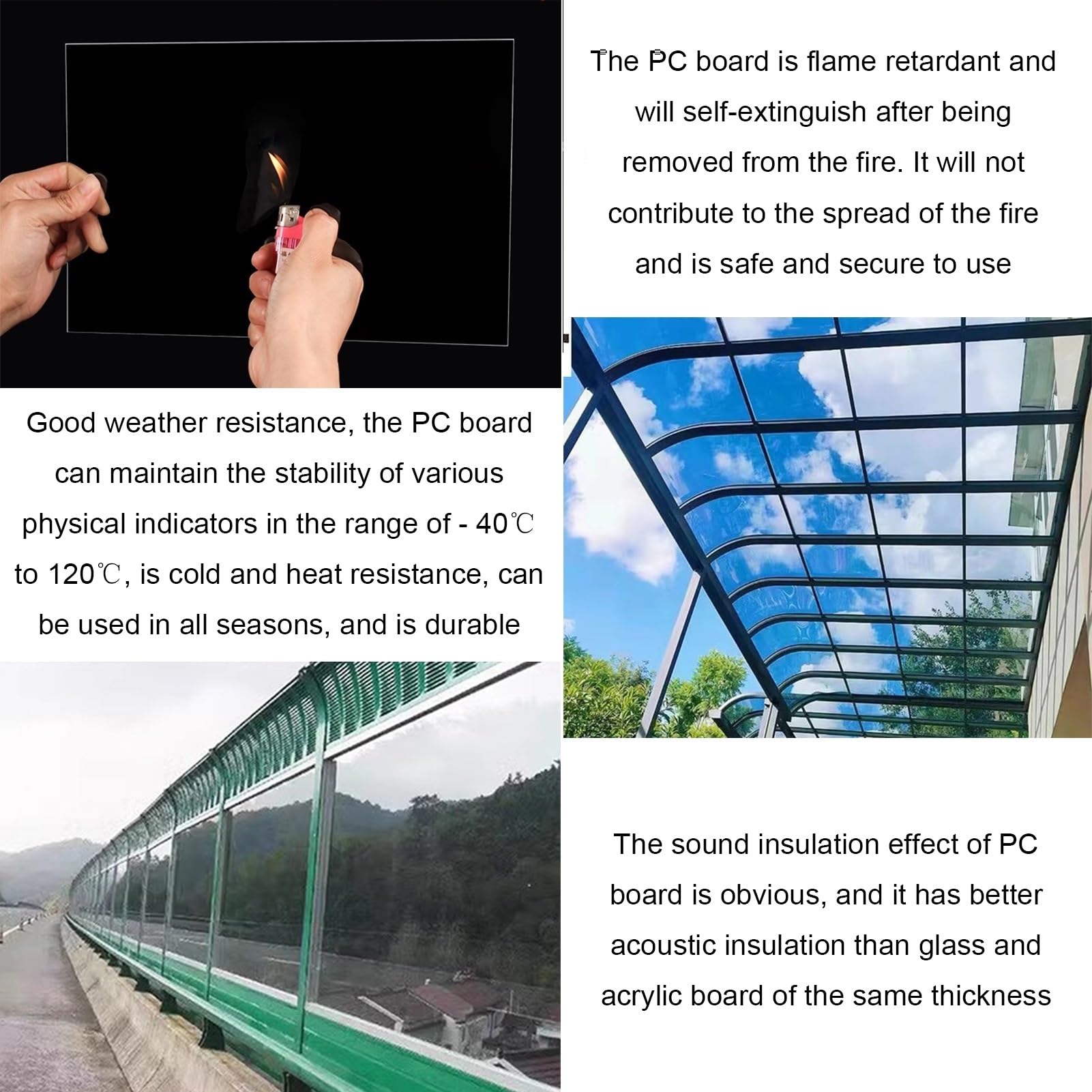Personalizar Lámina De Plástico De Policarbonato Transparente, Impermeable Tablero De Resistencia De Policarbonato, Cubierta De Techo para Invernaderos De Jardín Al Aire Libre(3mm)
