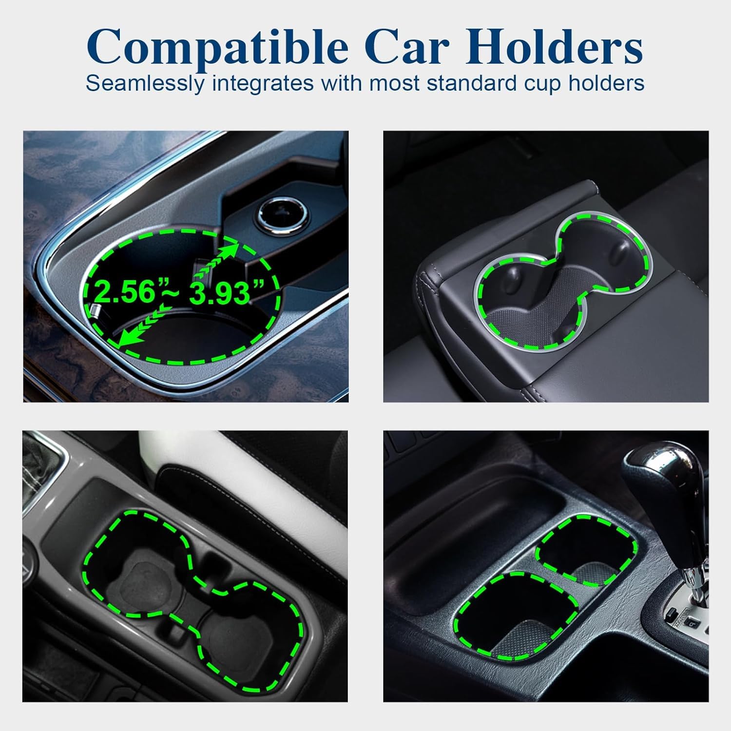 Automatic Car Cup Holder Expander, Large Water Bottles Holder for Yeti, Hydro Flask, Nalgene, Stanley, Owala 24/32/45/50 oz Travel Tumbler & Mug, Adjustable Car Cup Insert Accessories (CH03, 1PACK)