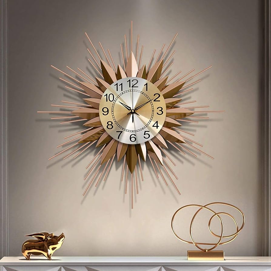 三居六社 特大和モダン壁掛け時計 ゴールド Amazon.co.jp: 壁掛け時計